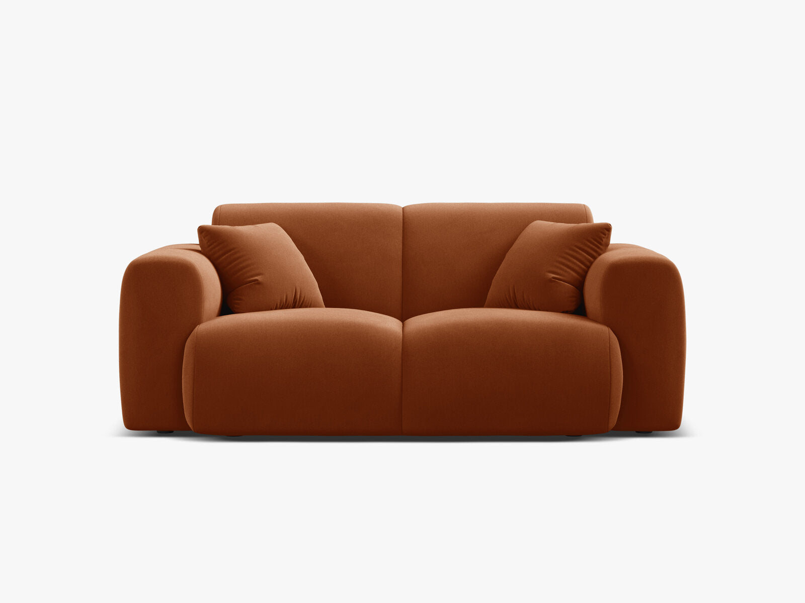 Micadoni Sofa Molino 2-Sitzer Samt Casino Terrakotta