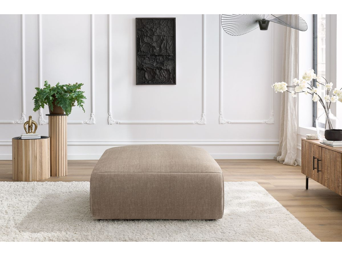 Bobochic Jeanne Pouf 95 × 117 cm Samt Taupe