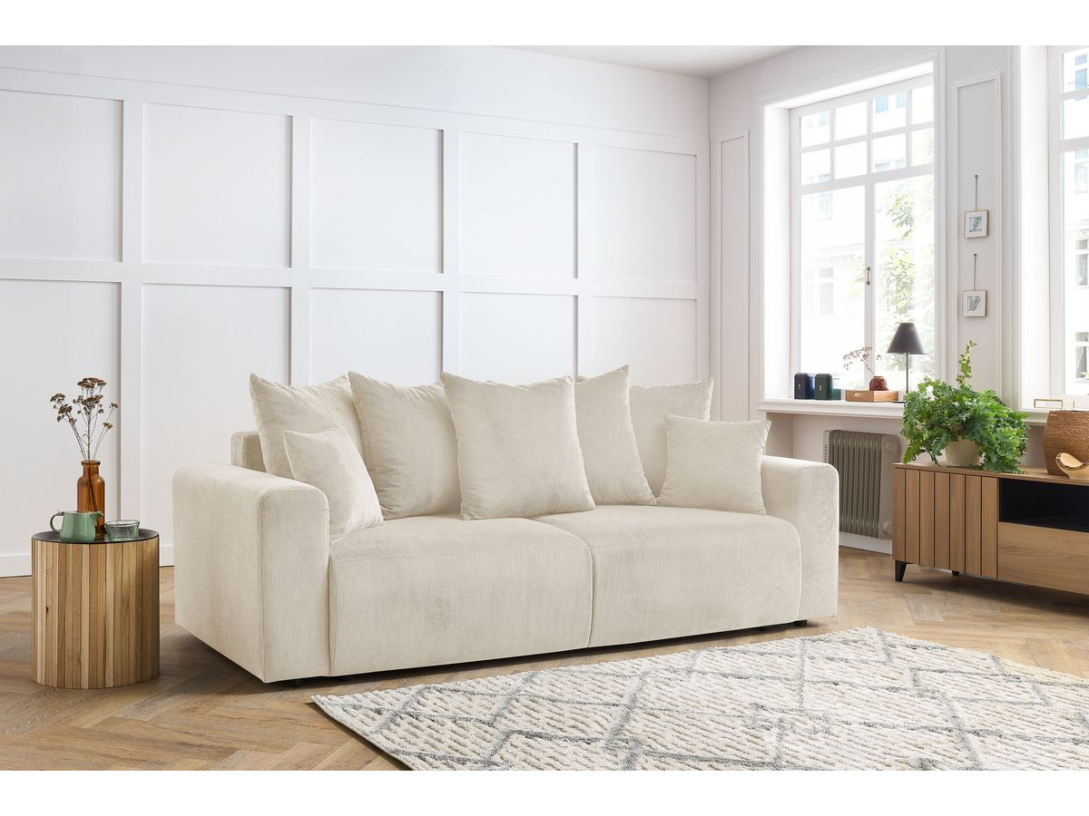 Bobochic Envy Sofa 3-Sitzer Cordsamt Beige