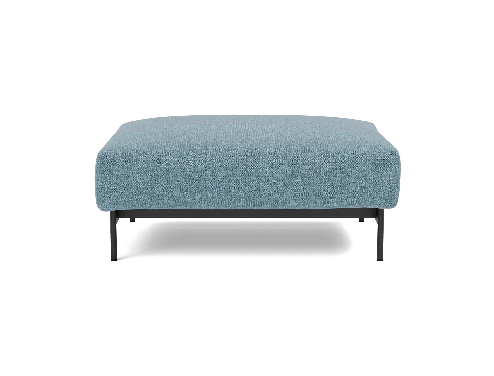 Hocker Malloy Flachgewebe Mixed Dance 525-Light-Blue Beine Schwarzes Metall