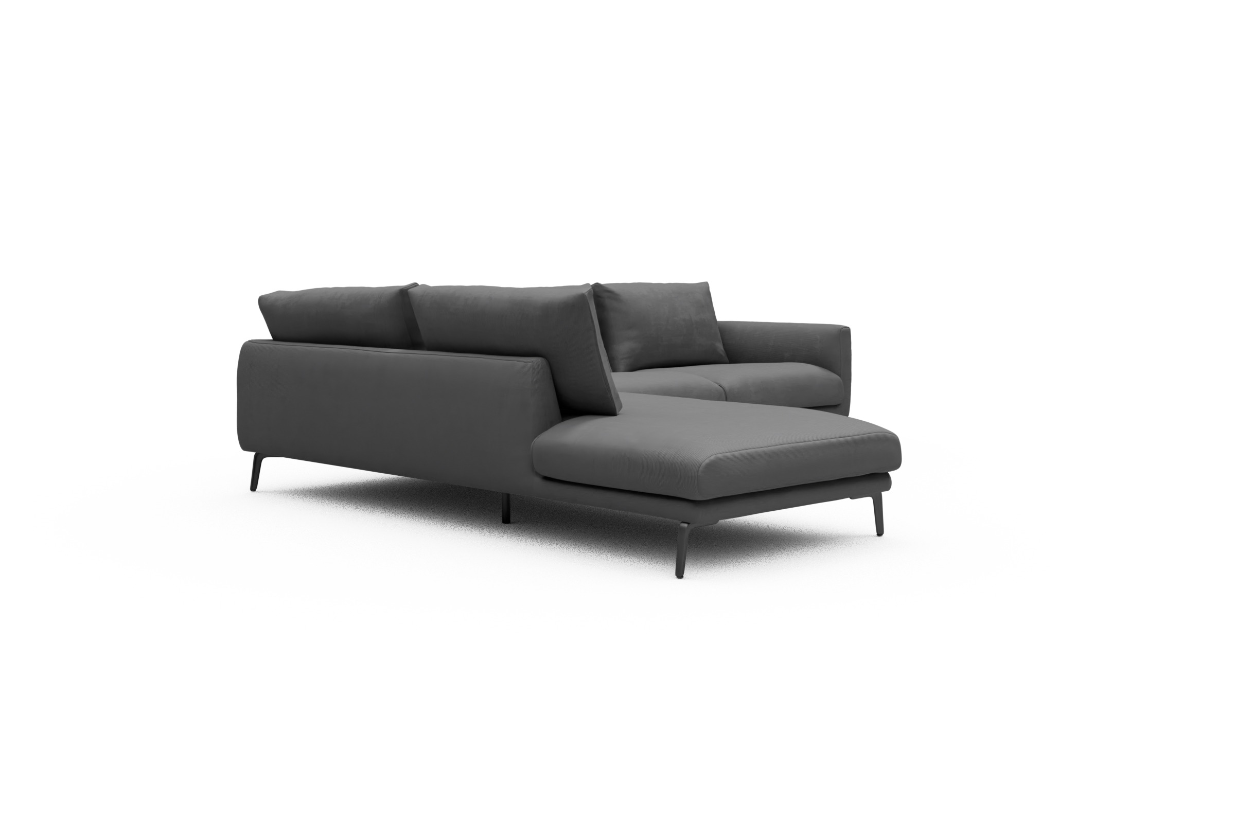 Ecksofa Karl Relax-Ecke links mit 2,5-Sitzer Cordufine-Grey