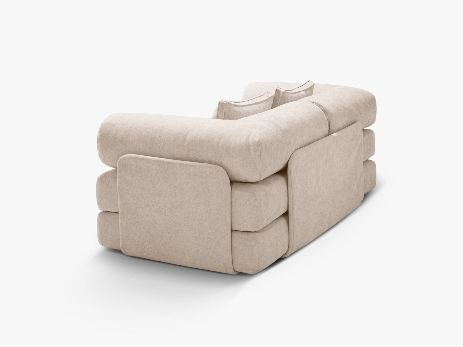 Micadoni Sofa Dreamy 3-Sitzer mit Schlaffunktion Strukturierter Stoff Liberty Beige