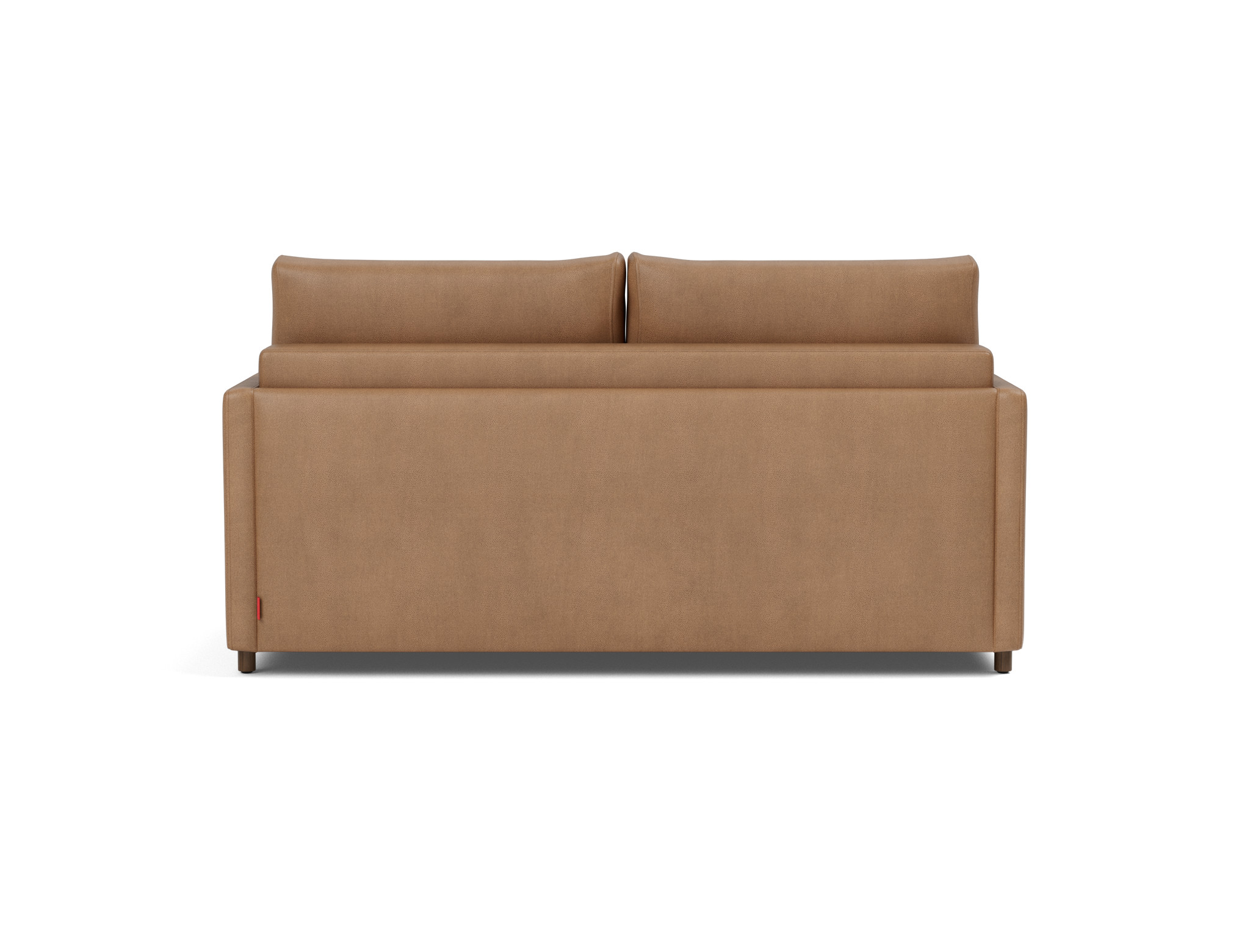 Schlafsofa Neah mit Slim-Armlehnen 160 Lederoptik Faunal 551-Brown