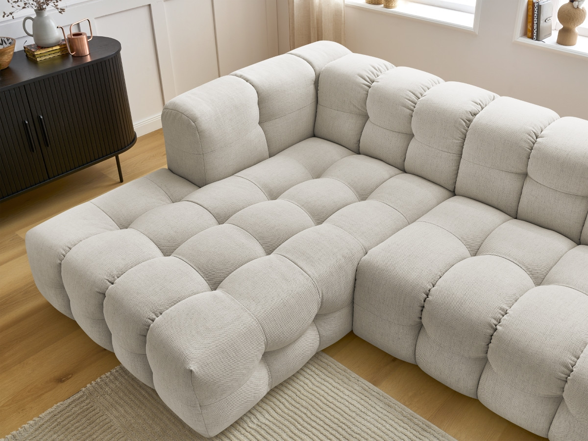Bobochic Cloud Ecksofa 288 × 184 cm Stoff Beige Ecke links