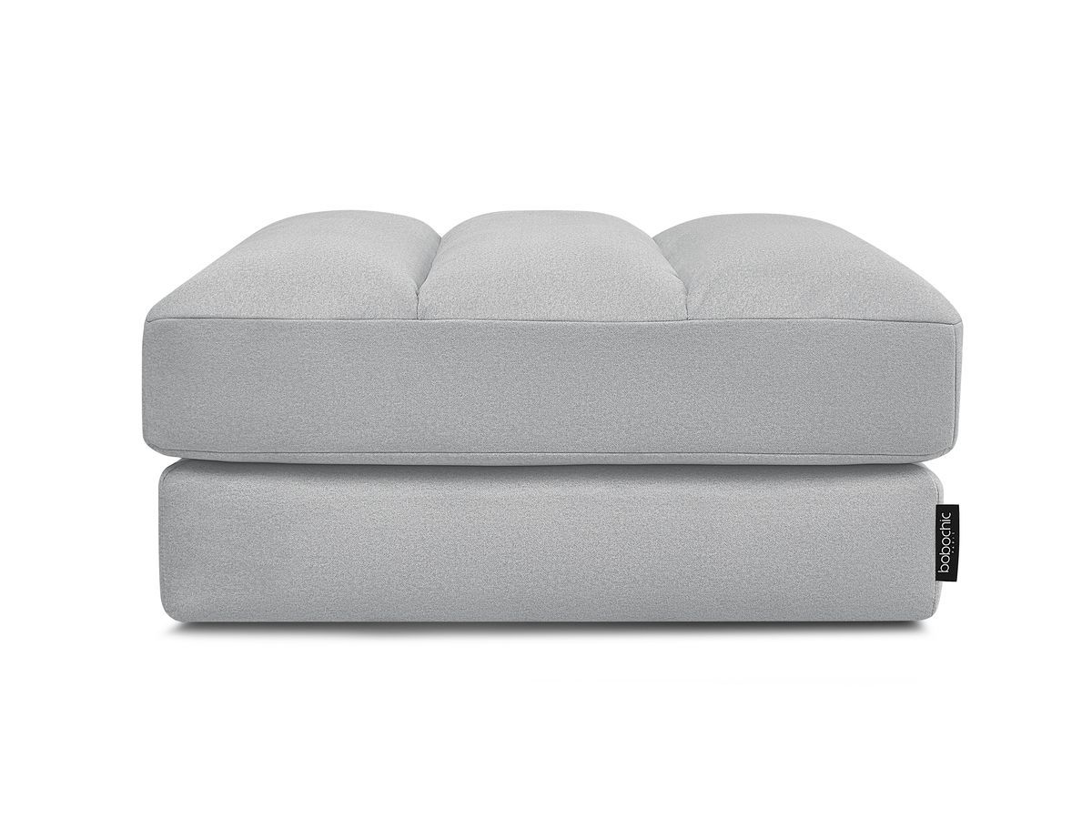 Bobochic Sierra Pouf Samt Hellgrau