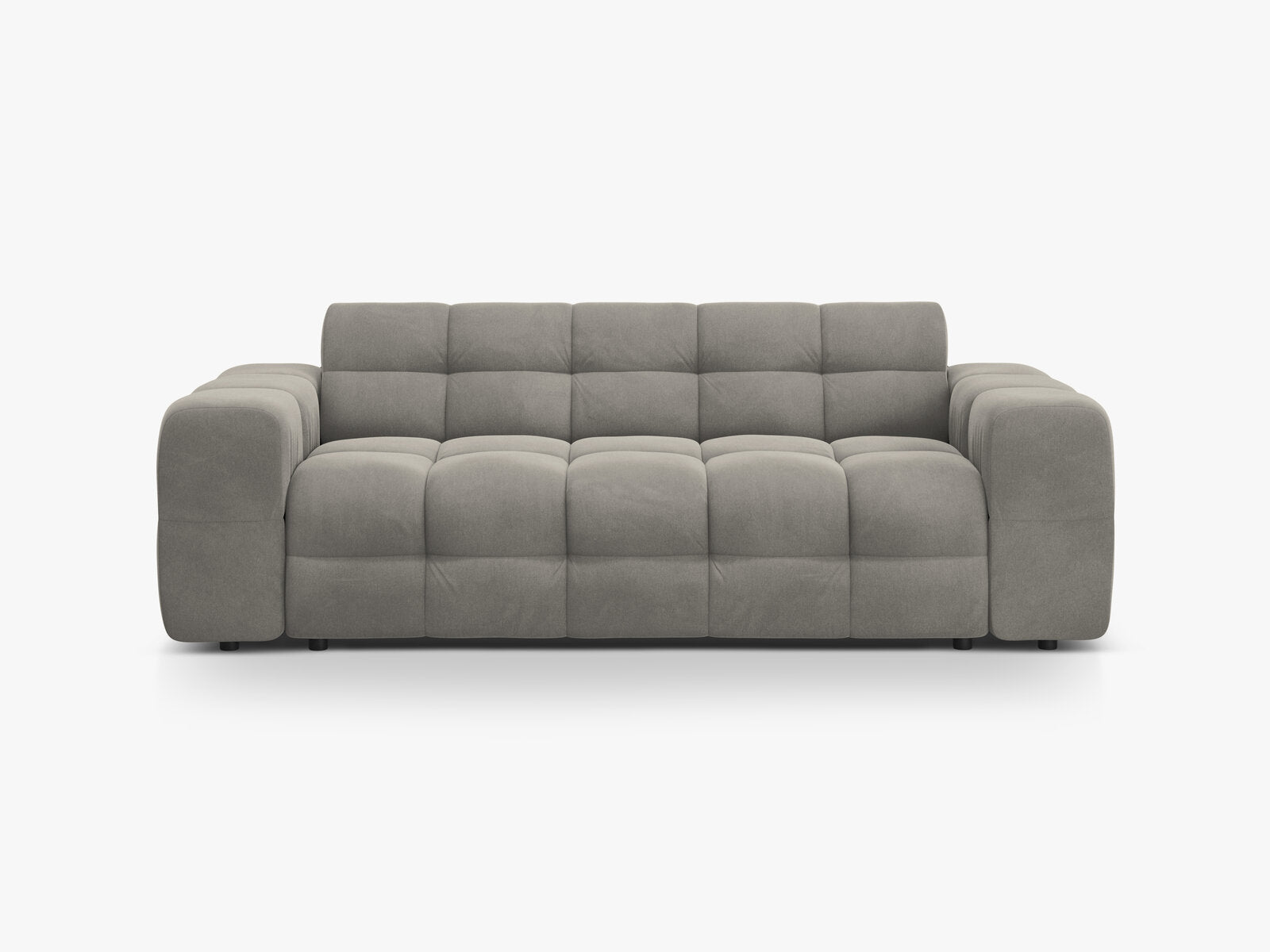Micadoni Sofa Kendal 3-Sitzer Samt Magic Velvet Dunkelgrau