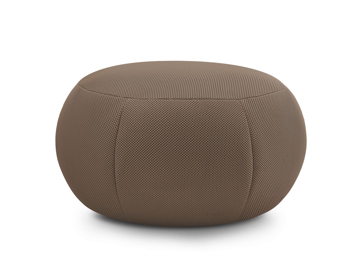 Bobochic Hayden Pouf, rund Mesh-Stoff Braun, 76 cm