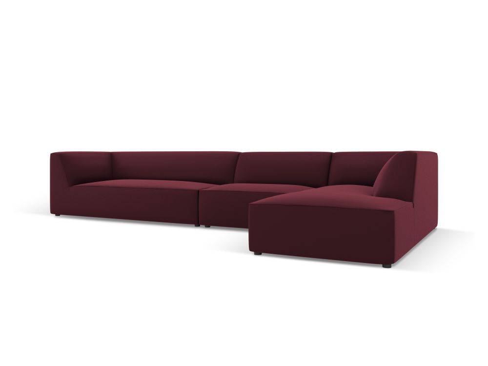 Cosmopolitan Design Ecksofa Siena 5-Sitzer Kunstleder Pacifico Bordeaux Rechts