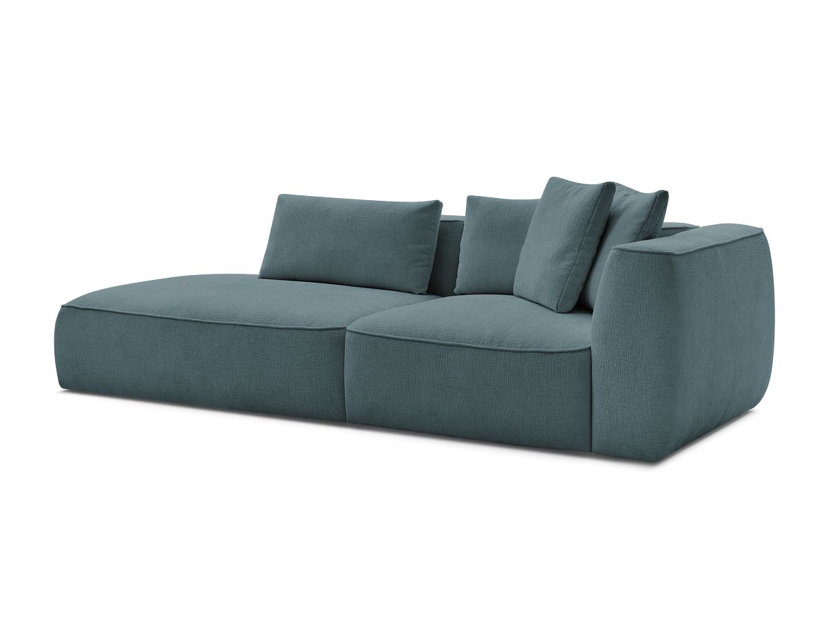 Bobochic Leopold Sofa 3-Sitzer Strukturstoff Dunkelblau Armlehne rechts