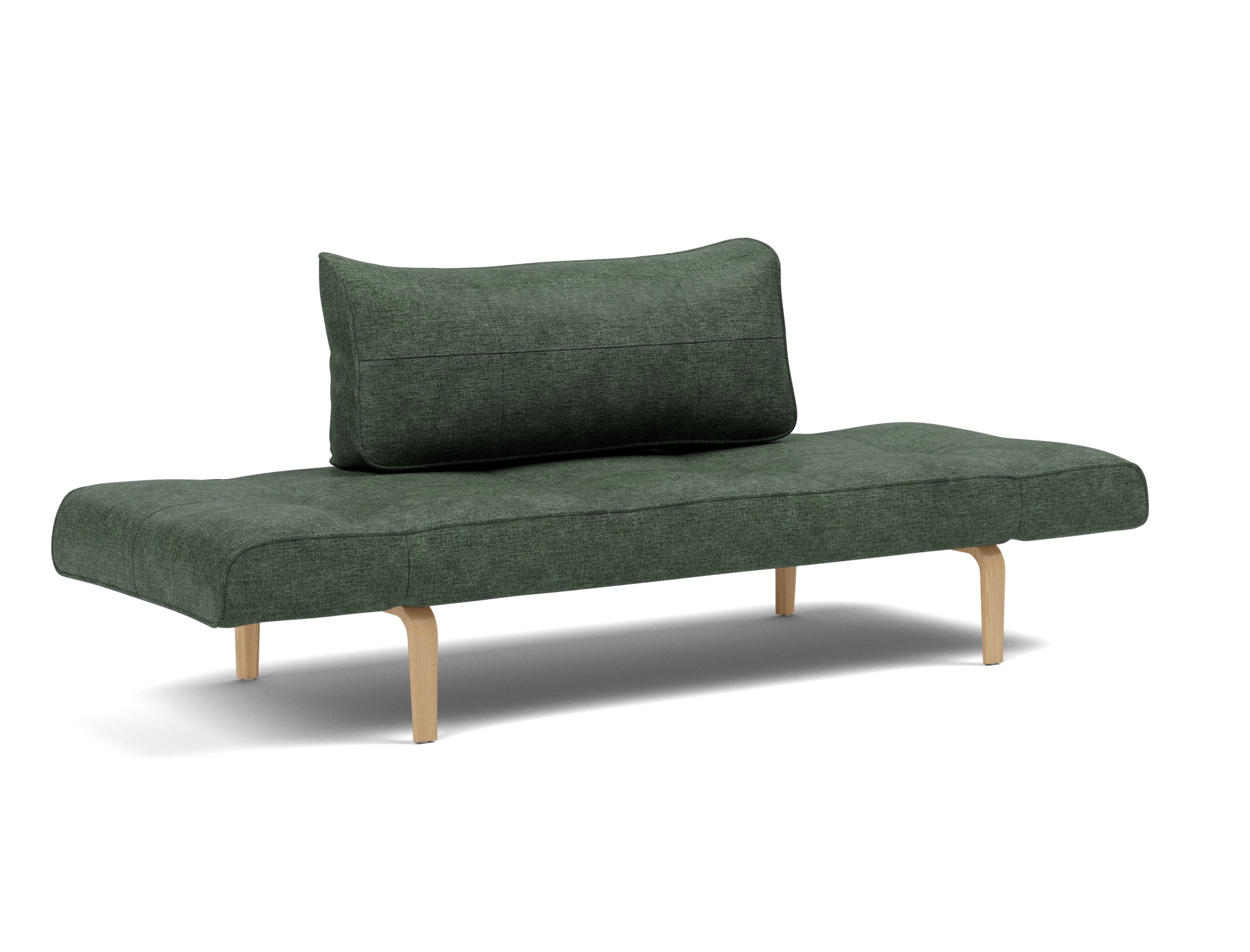 Tagesbett Zeal Flachgewebe Avella 281-Pine-Green Beine Bow Eiche