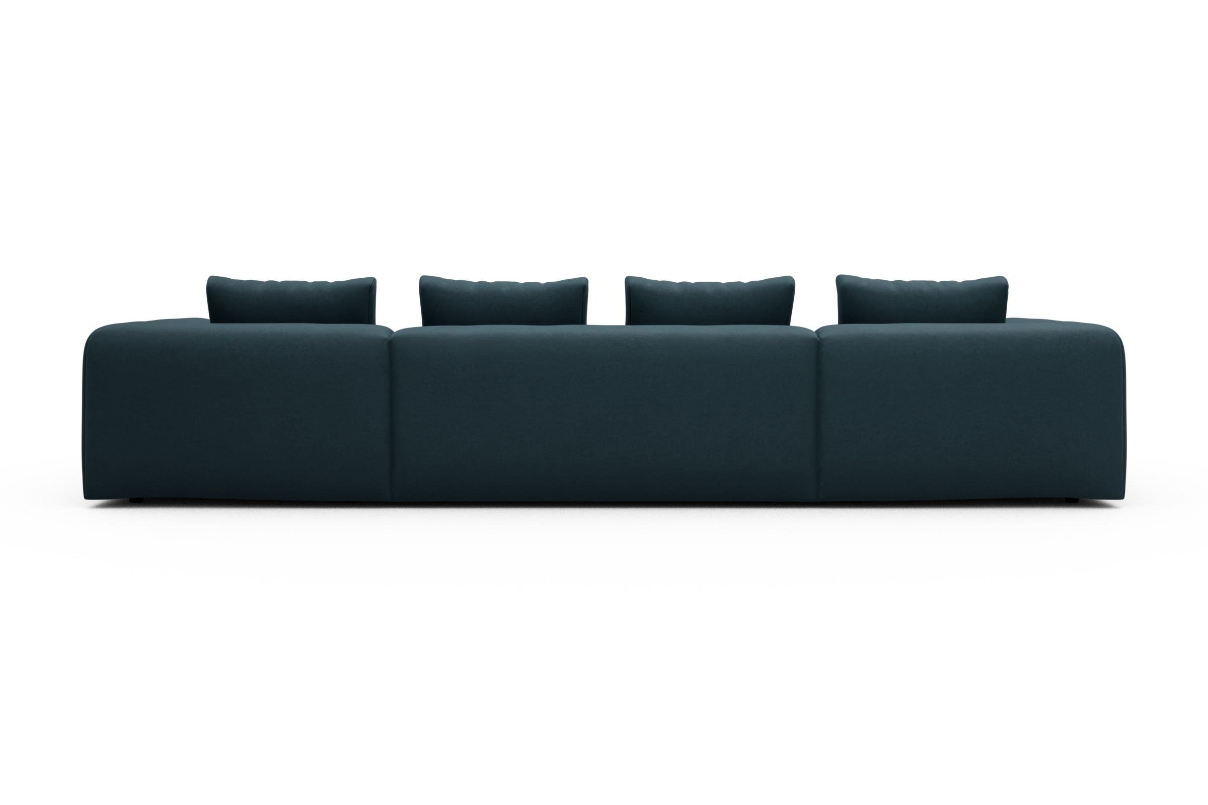 Wohnlandschaft Fred mit 2-Sitzer und Chaiselongue beidseitig Satya-Indigo