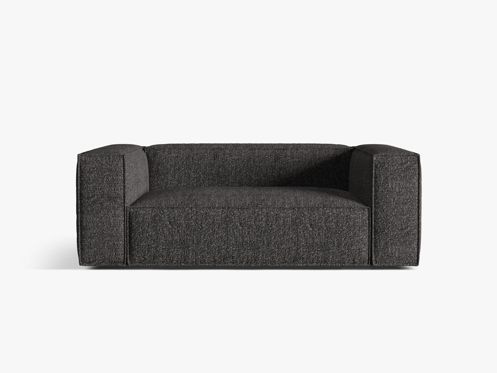 Micadoni Sofa Nuria 2-Sitzer Boucle Anthrazit