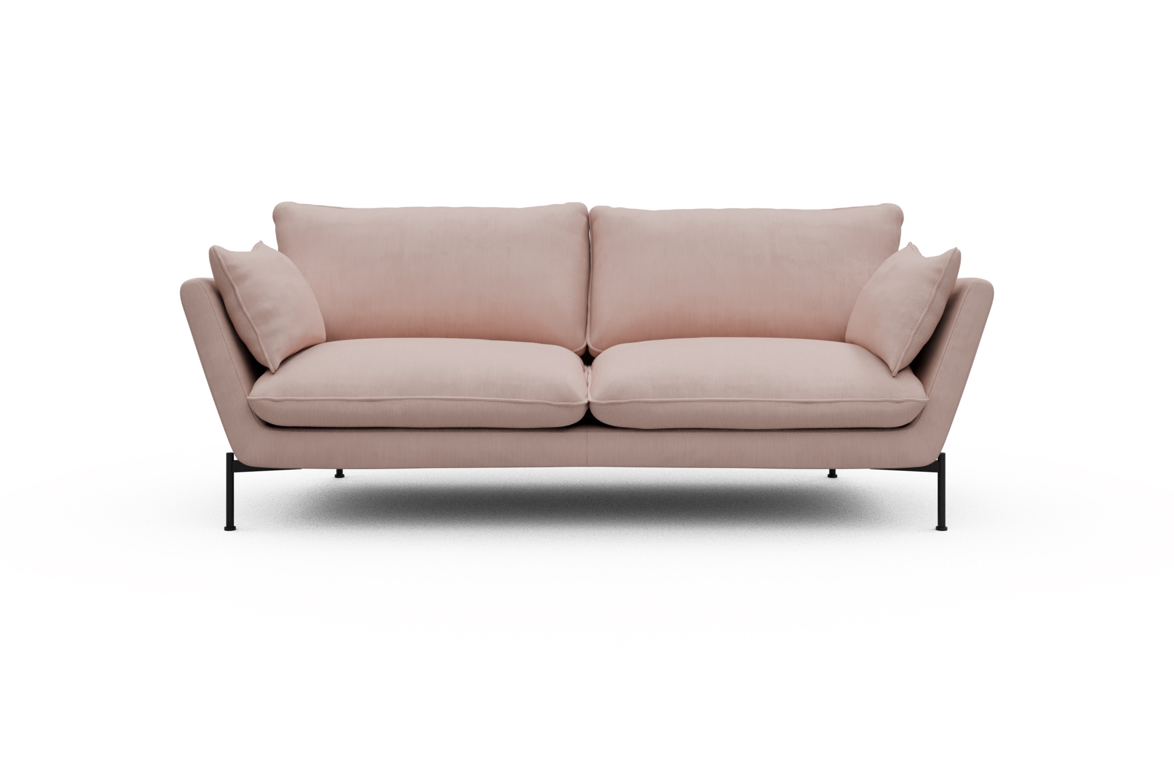 Skandi Home Sofa Anton 3-Sitzer Cordufine-Blush moebelfaktor