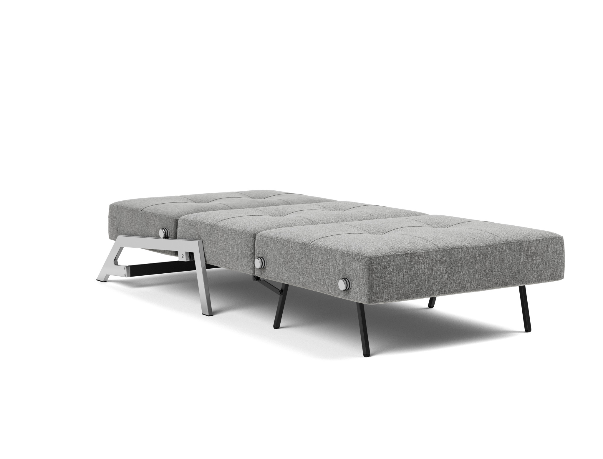 Schlafsessel Cubed 90 Strukturierter Stoff Twist 563-Charcoal Beine Chrom