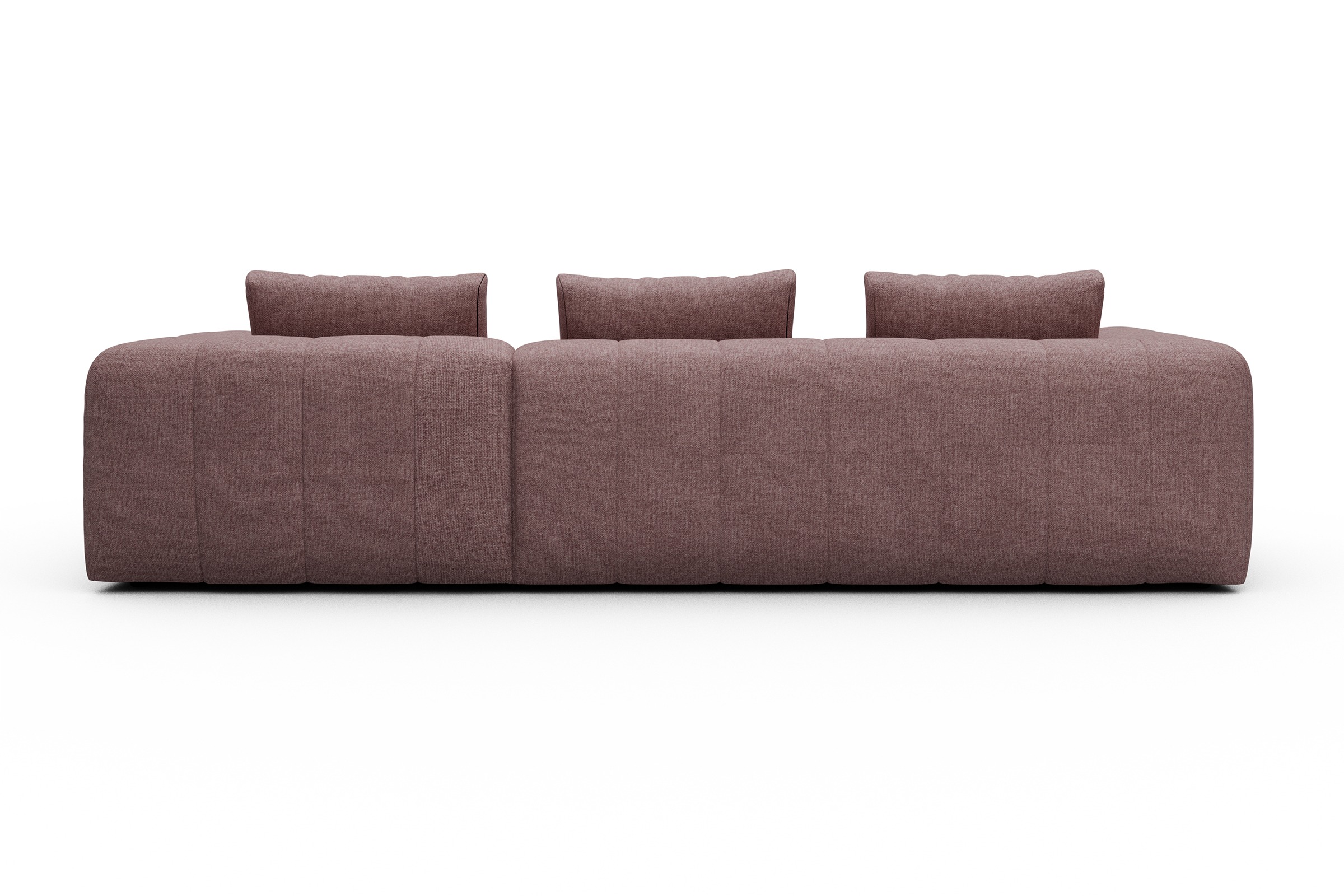 Ecksofa Hugo 2,5-Sitzer Armlehne links mit Chaiselongue Sama-Flamingo