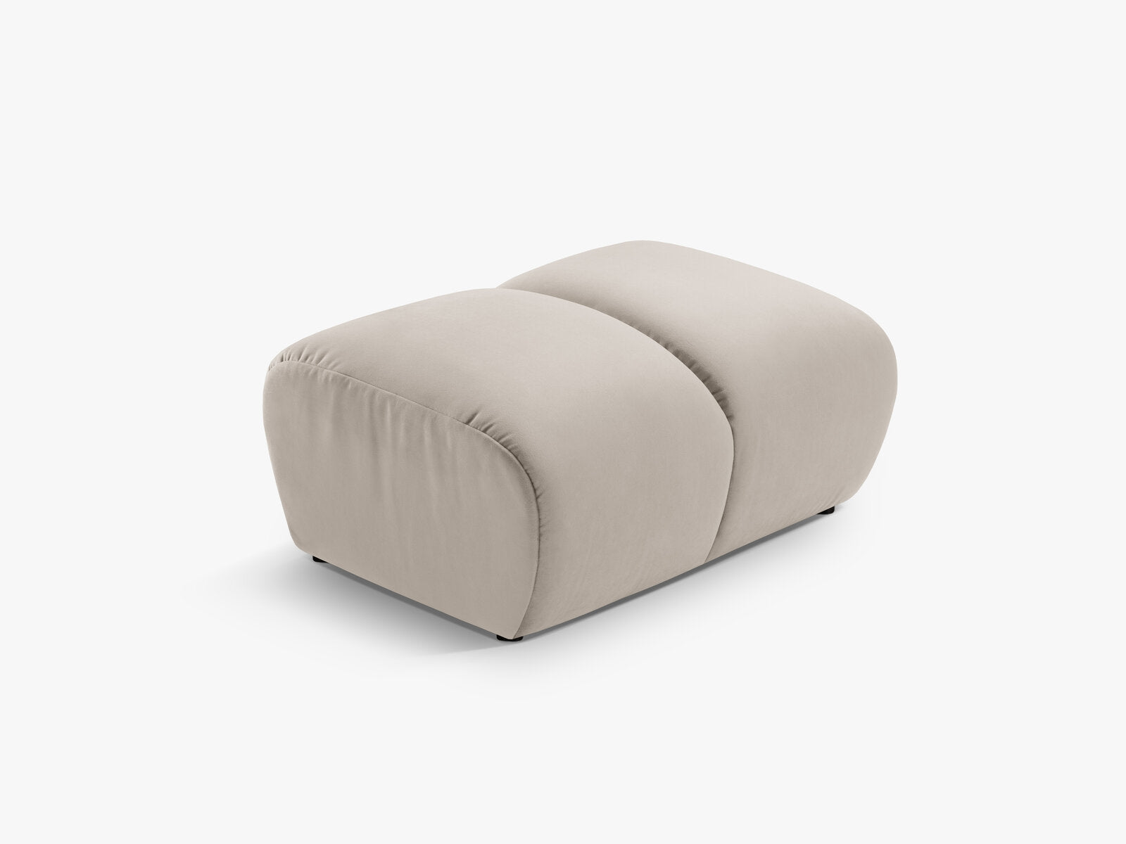 Micadoni Hocker Diana Samt Beige