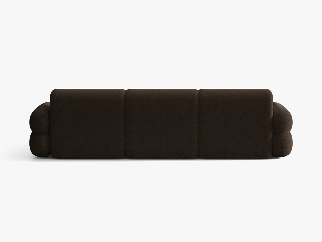 Micadoni Neo Ecksofa 4-Sitzer Rechts Boucle Baloo Braun