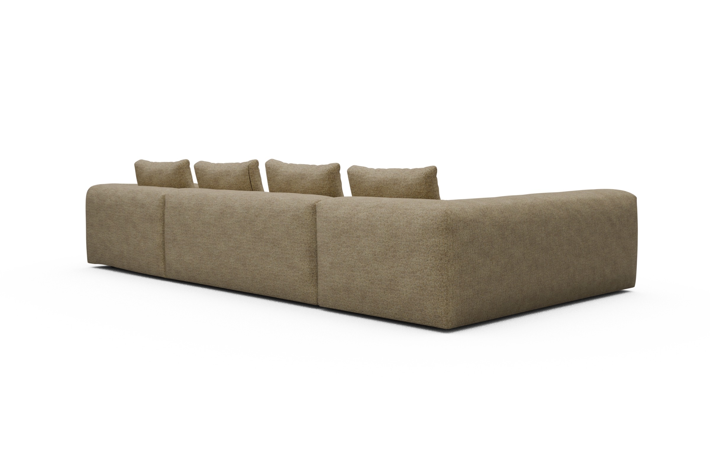 Wohnlandschaft Fred Chaiselongue rechts mit 2-Sitzer und lange Armlehne links Carreno-Silician-Yellow