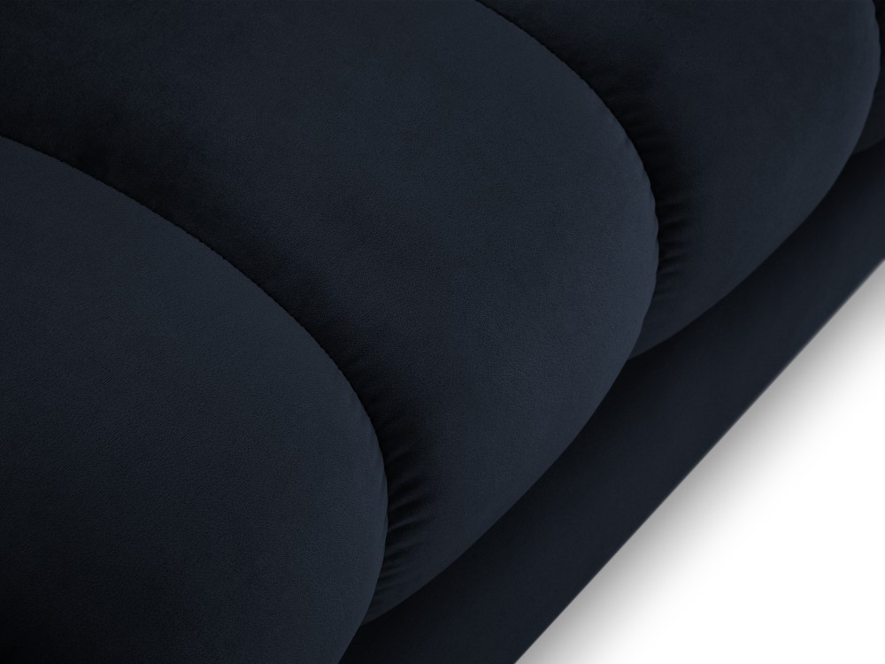Cosmopolitan Design Chaiselongue Bali Samt Bluvel Dunkelblau Rechts Beine Gold