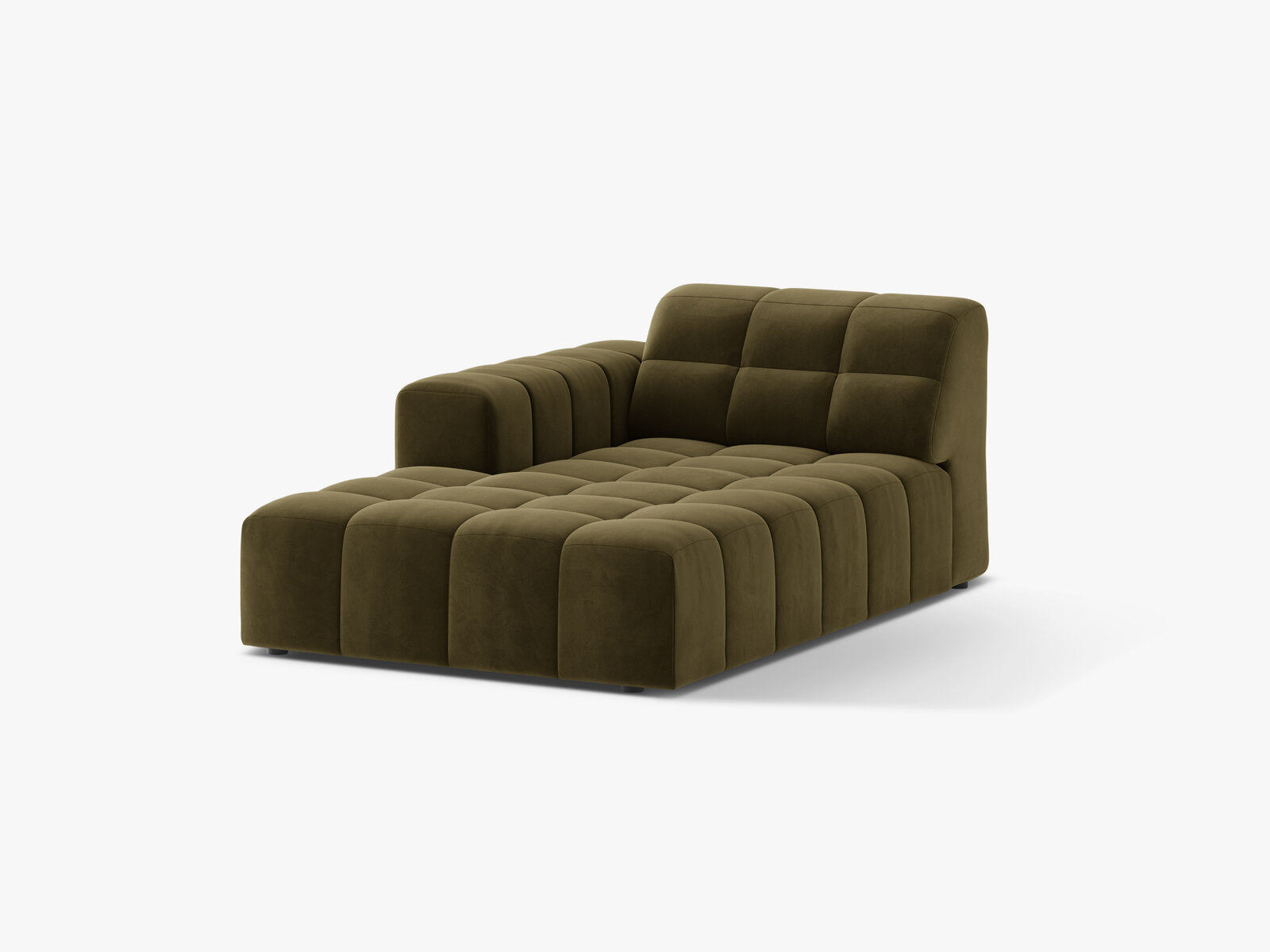 Micadoni Jennifer Chaiselongue Links Samt Bluvel Grün