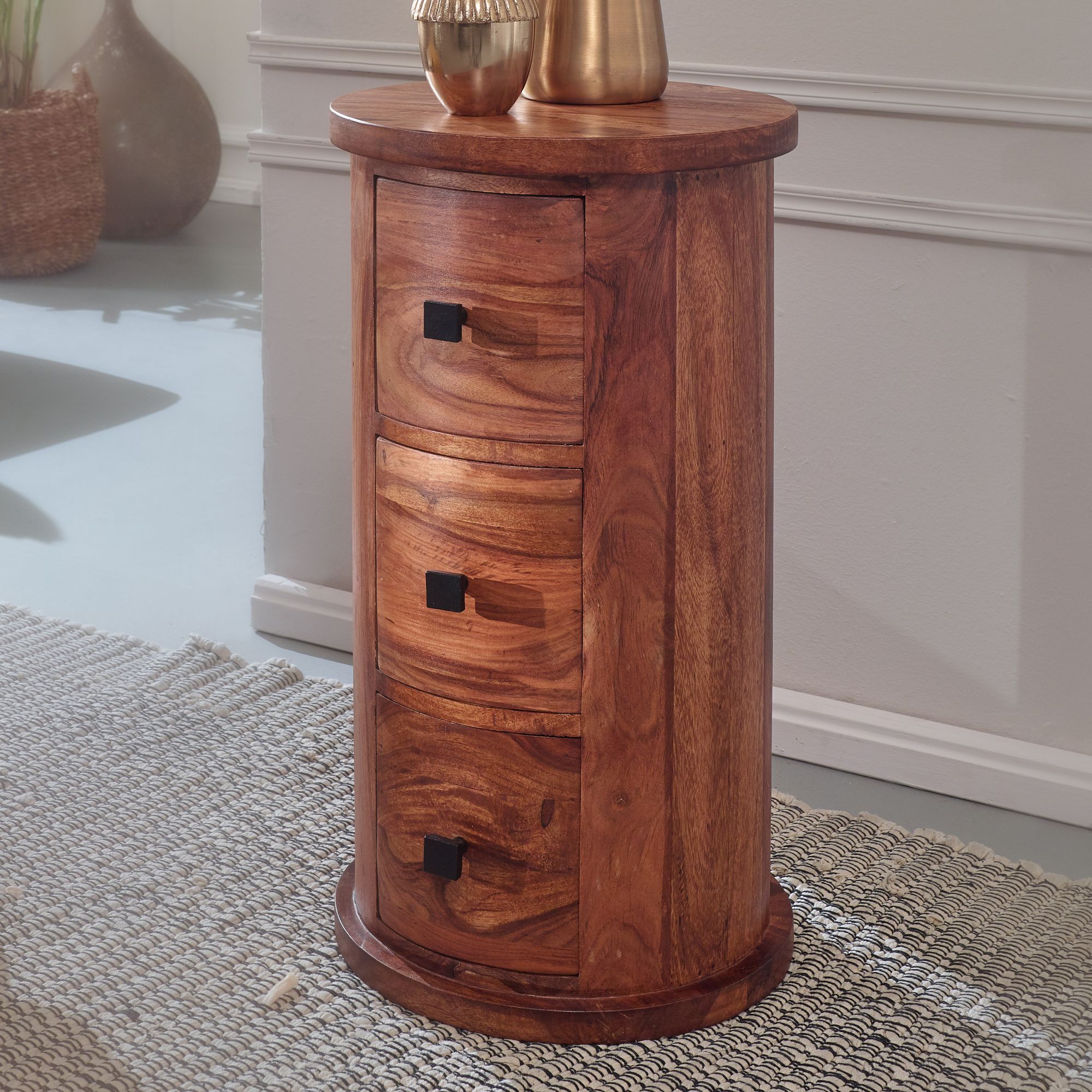 Sideboard Sunndal Sheesham Massivholz Höhe 65 cm