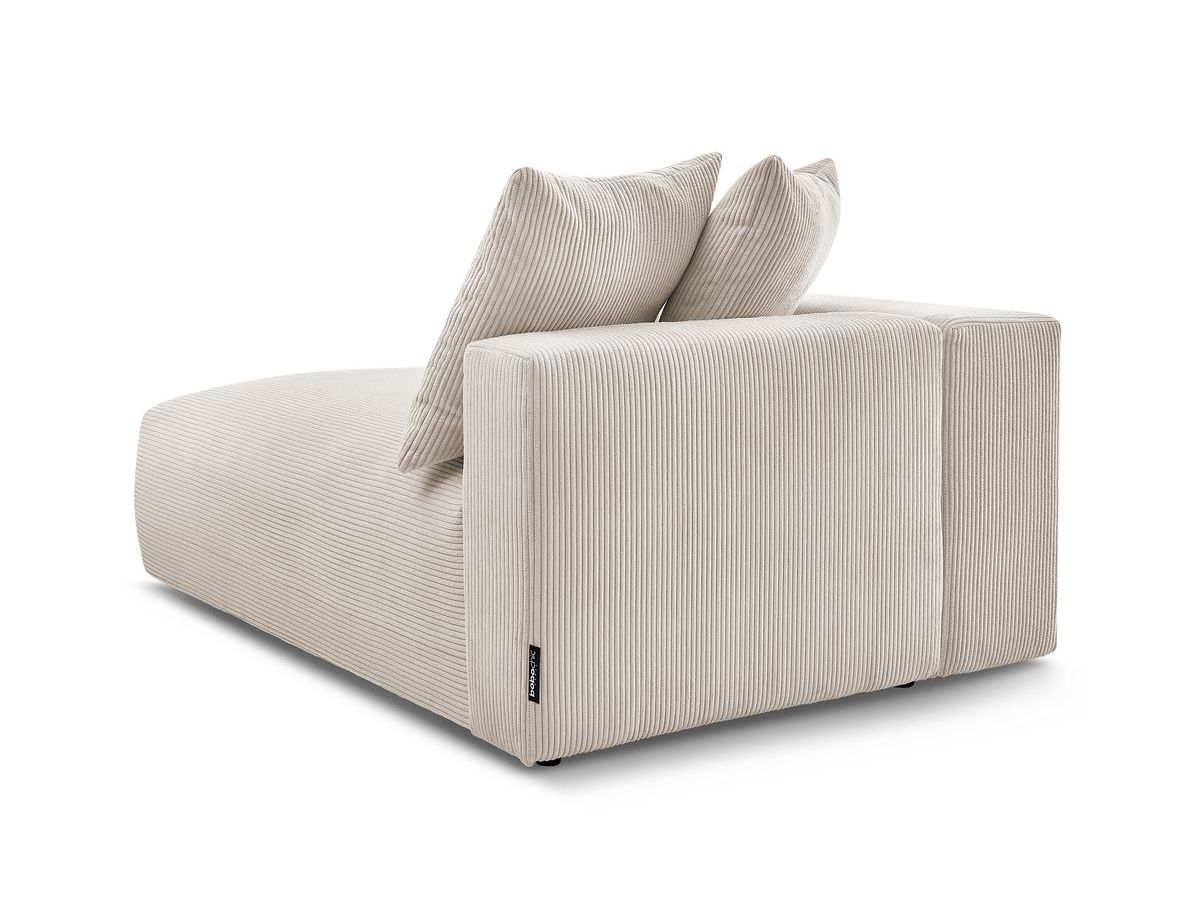 Bobochic Voltaire Méridienne-Modul Cordsamt Beige Ecke links