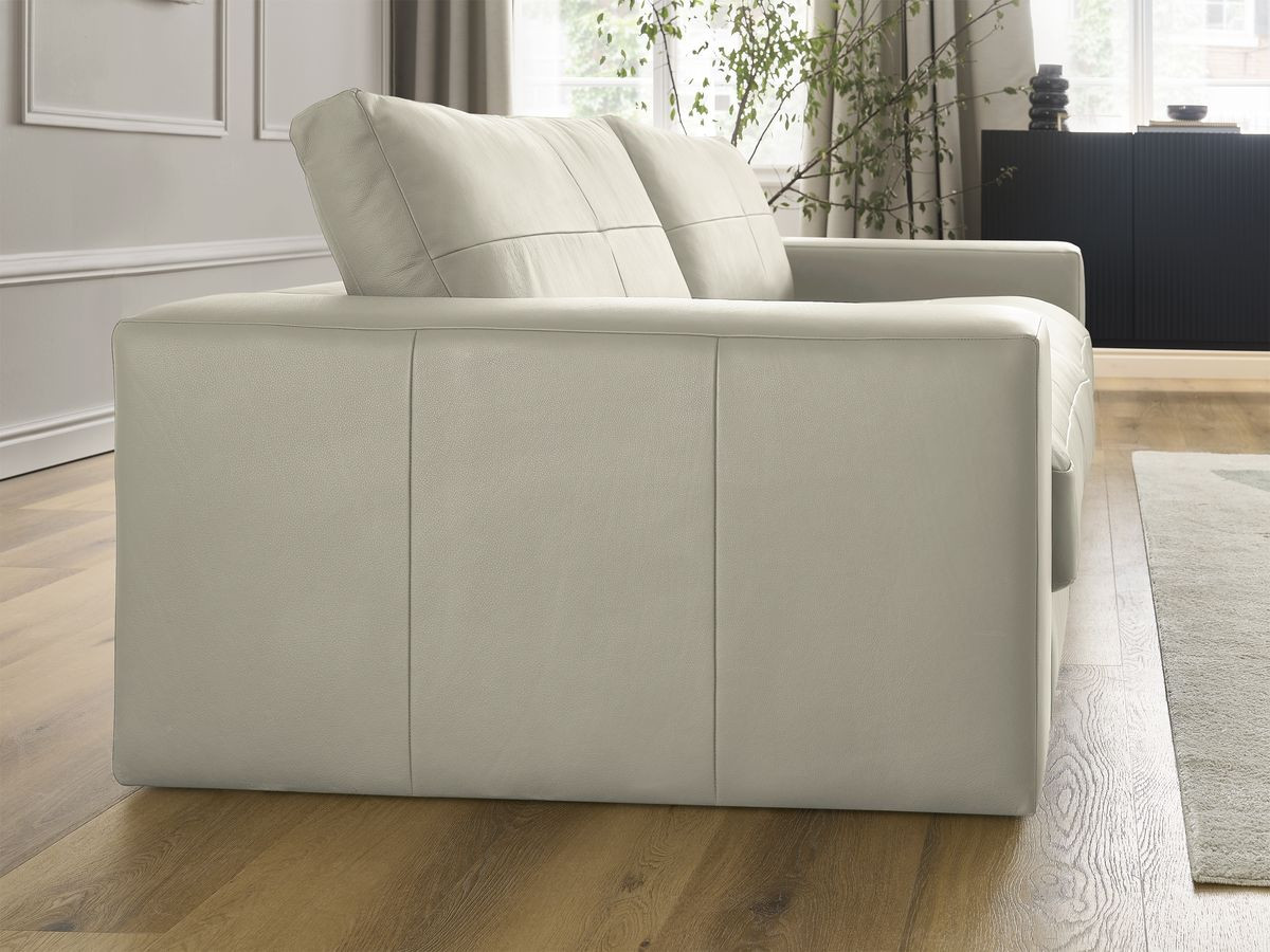 Bobochic Leonard Sofa 3-Sitzer 274 × 109 cm Leder Beige
