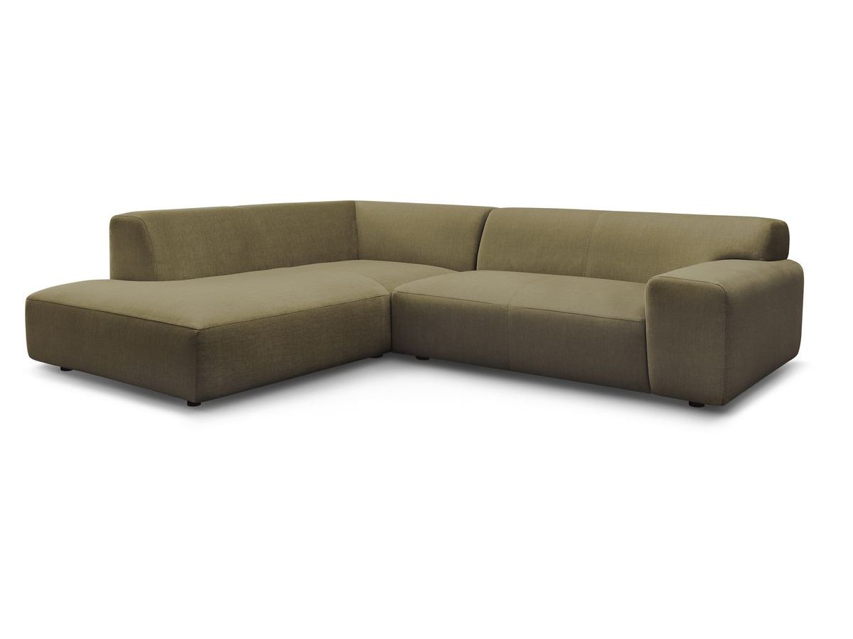Bobochic Lavena Ecksofa 272 × 220 cm Samt Grün Ecke links