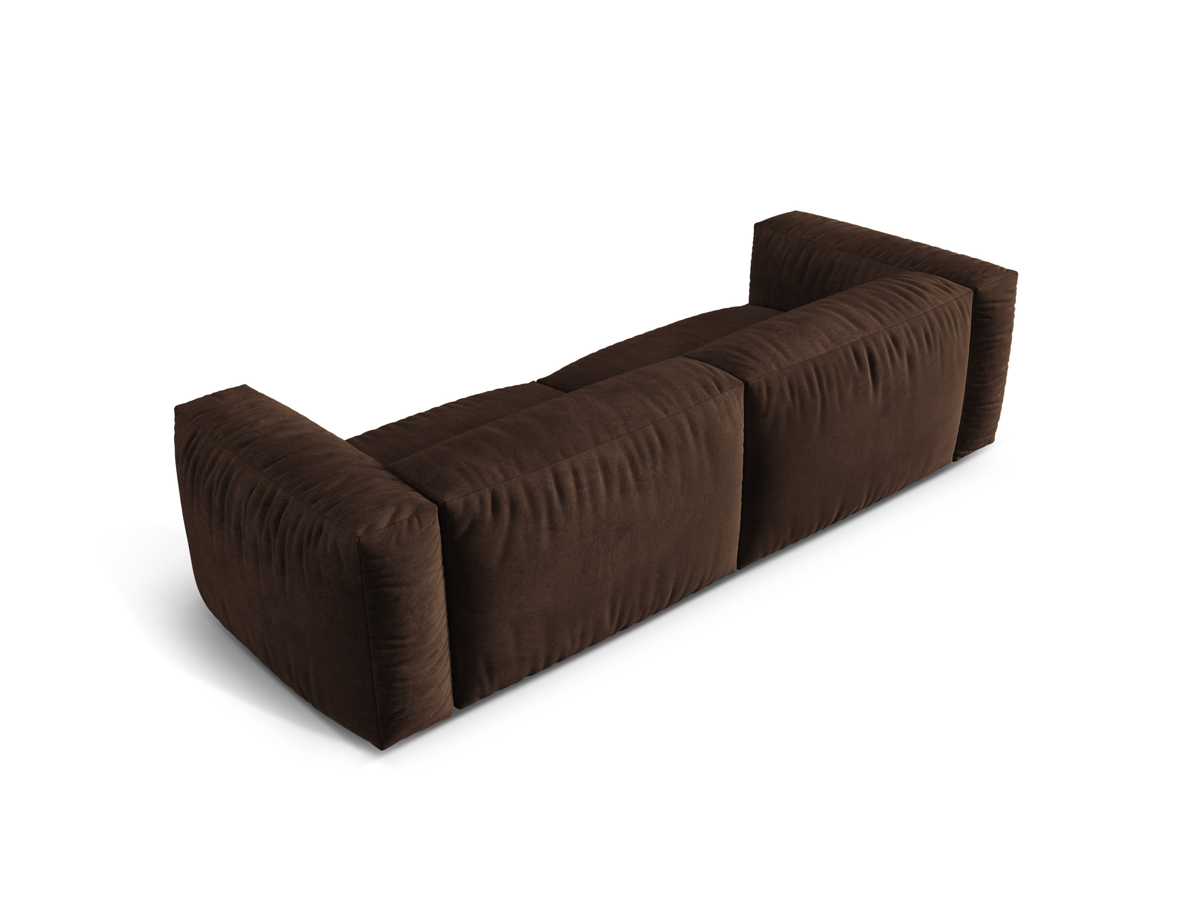 Micadoni Sofa Martina 3-Sitzer Samt Vogue Schokolade
