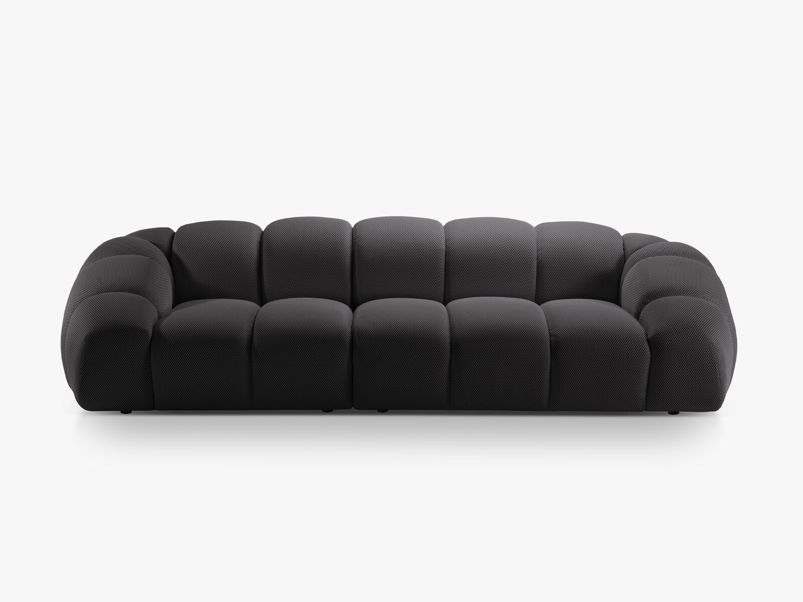 Micadoni Sofa Diana 4-Sitzer 3D-Stoff Espresso