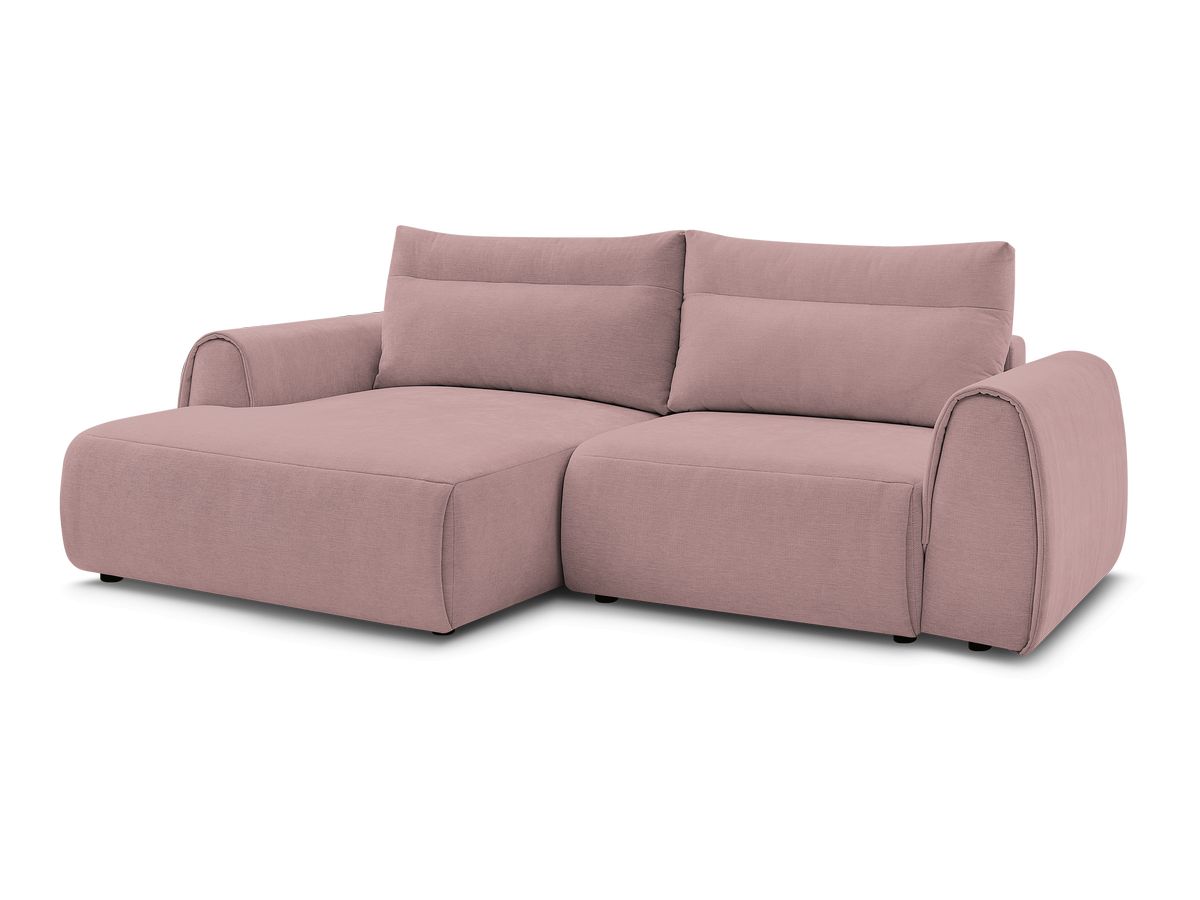 Bobochic Aden Ecksofa 246 × 152 cm Stoff Rosa Ecke links