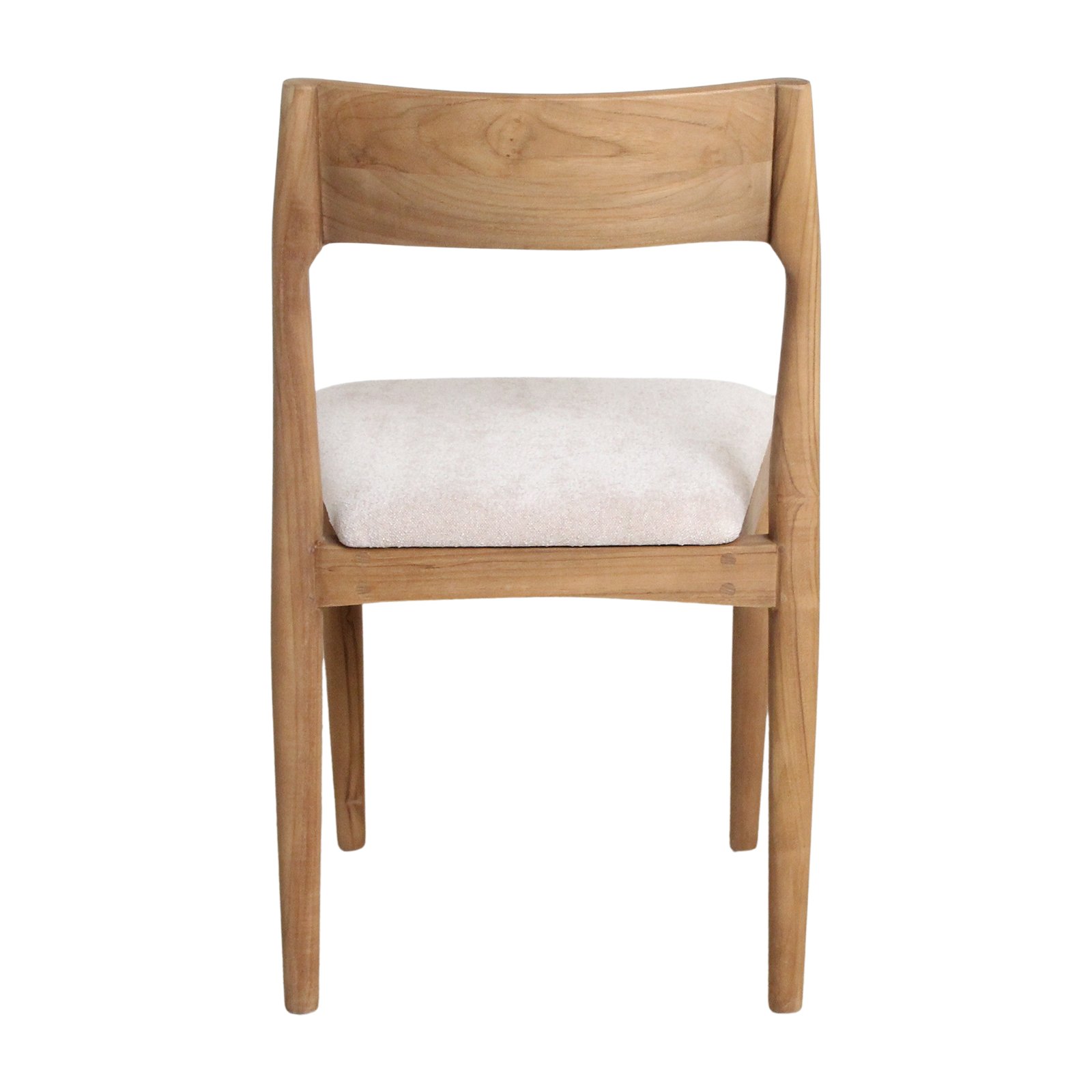 Raw Materials Freya Esszimmerstuhl aus Teakholz creme