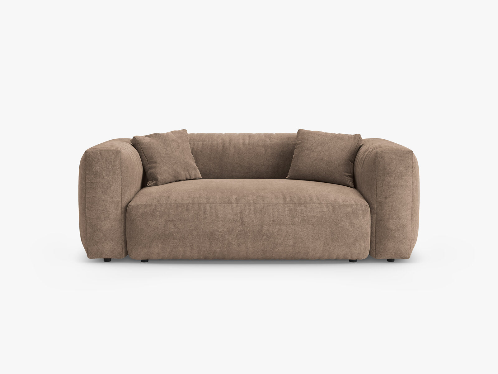 Micadoni Martina Sofa 2-Sitzer Samt Vogue Dunkelbeige