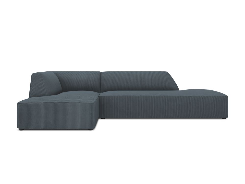 Cosmopolitan Design Ecksofa Siena 4-Sitzer offen Kord Scala Blau Links