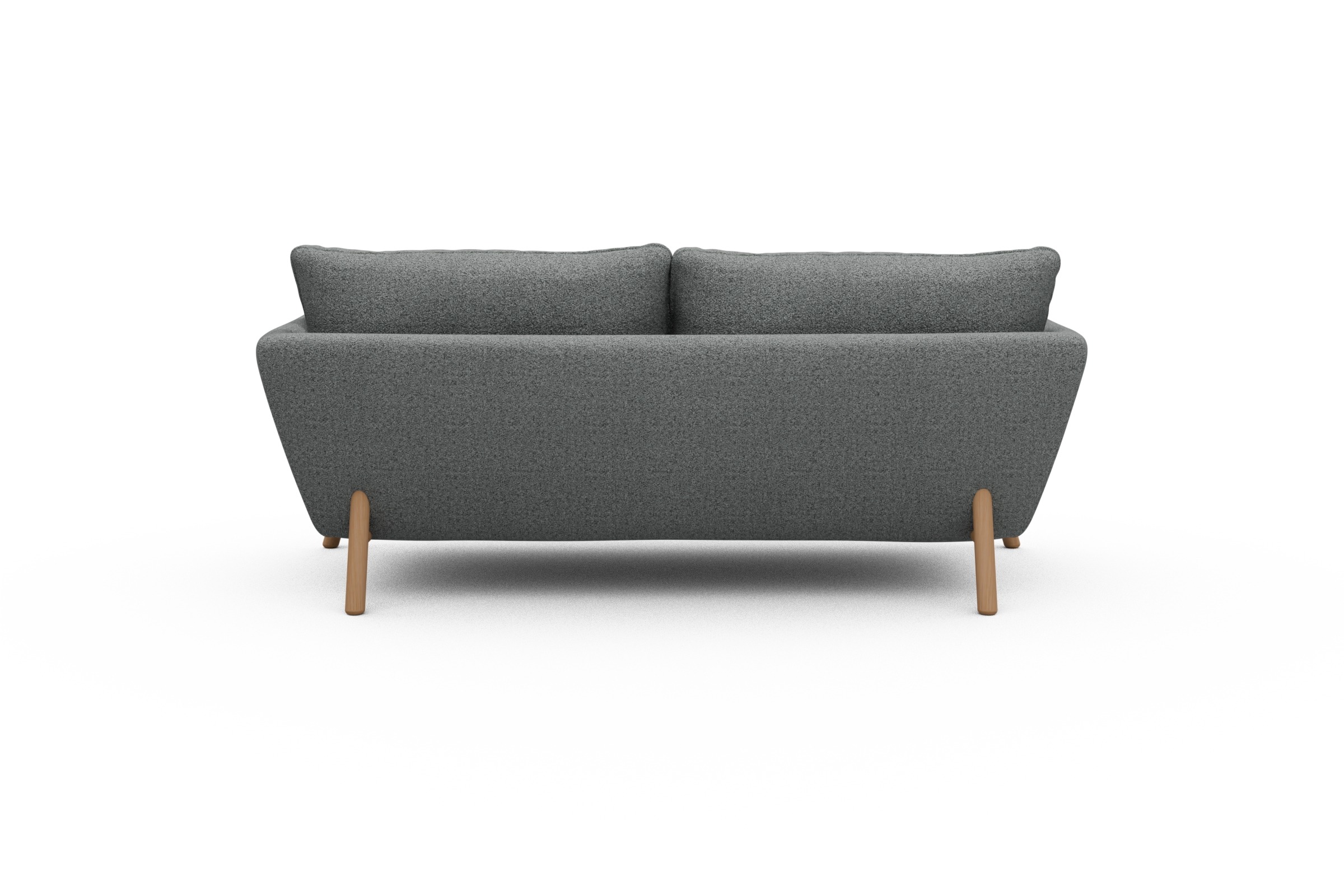 Sofa Emil 2-Sitzer Beinfarbe Eiche Natur Aivi-Gravet-Grey