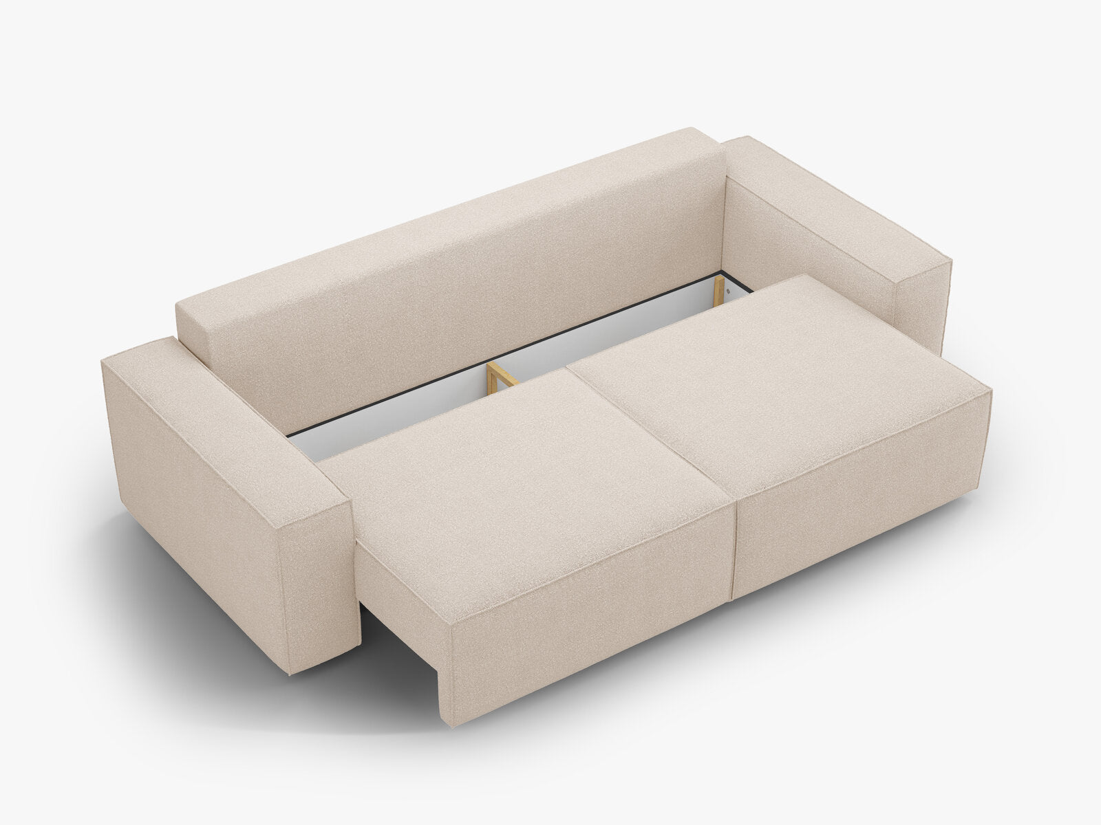 Micadoni Schlafsofa Jodie 3-Sitzer Boucle Beige