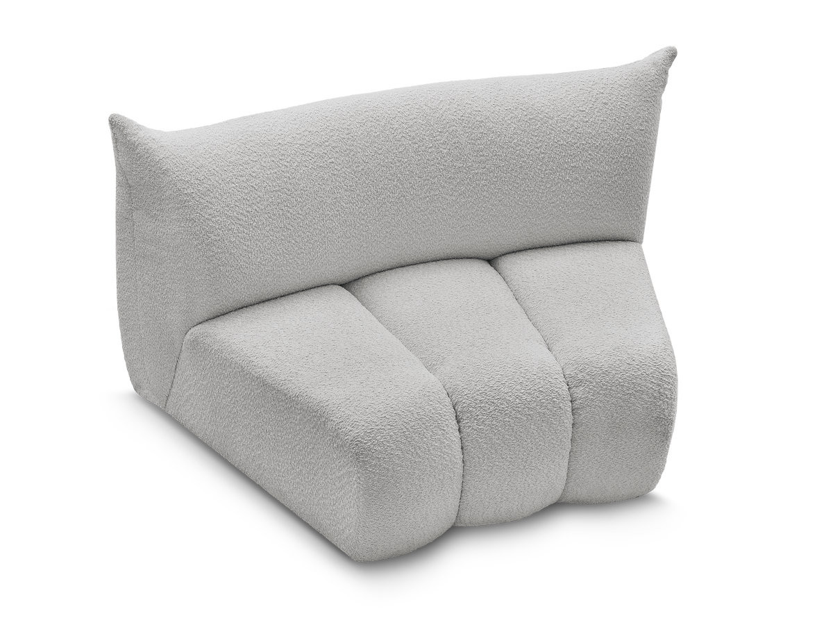 Bobochic Azra Sofamodul 1-Sitzer Bouclé-Stoff Hellgrau