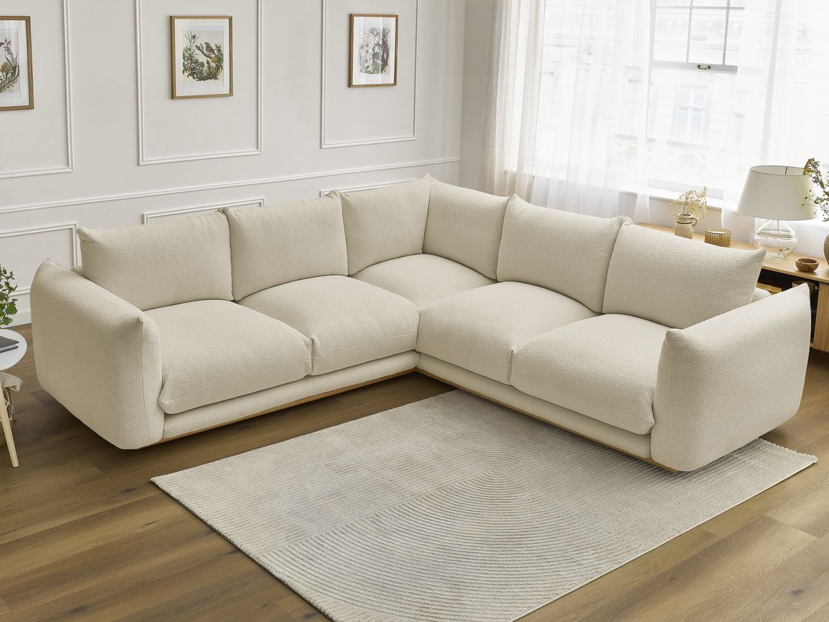 Bobochic Ernest Ecksofa Bouclé-Stoff Beige
