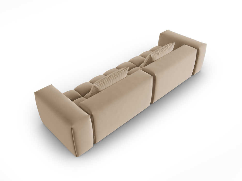 Cosmopolitan Design Sofa Verona 5-Sitzer Samt Casino Mandelbeige