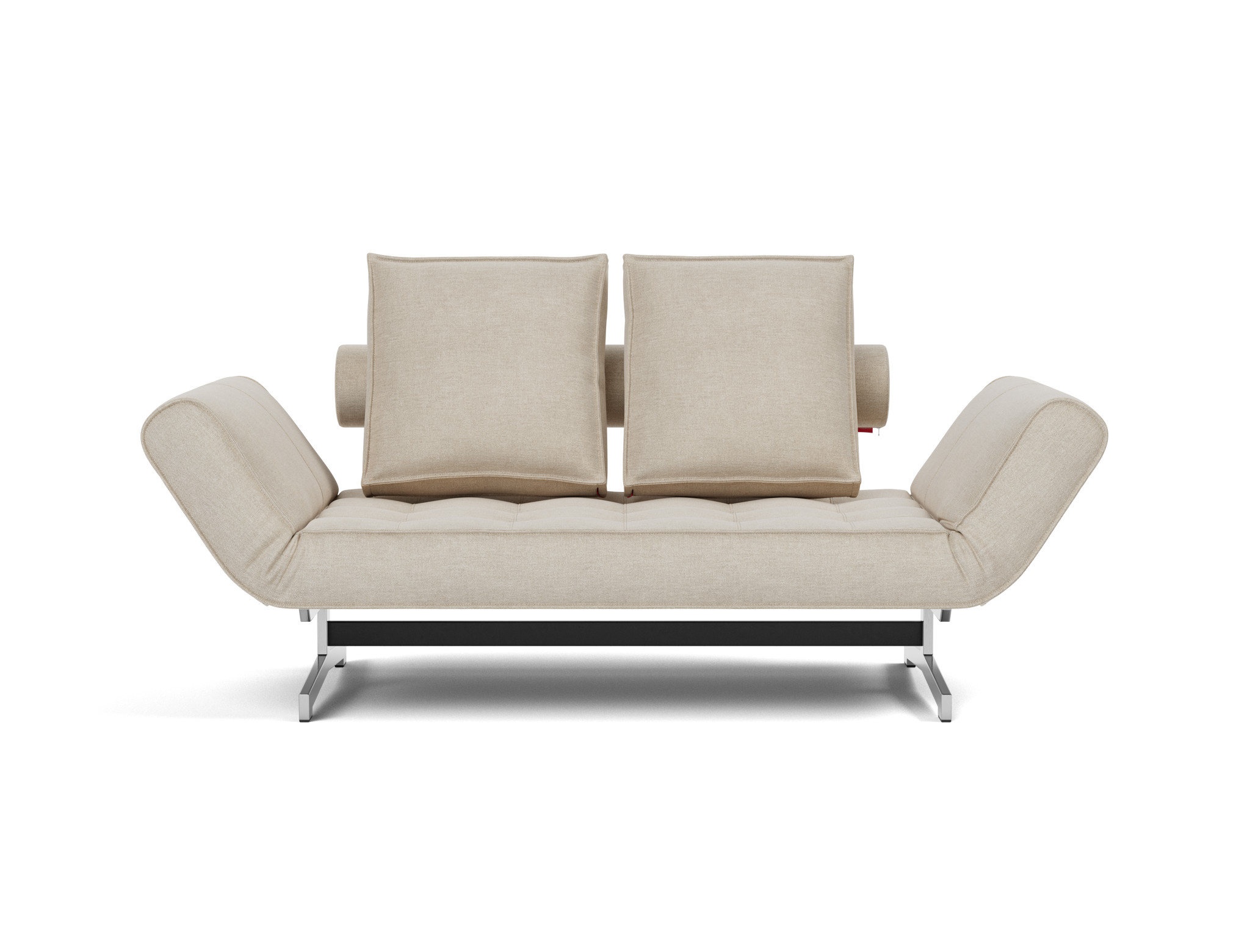 Tagesbett Ghia Flachgewebe Phobos 586-Latte Beine Chrom