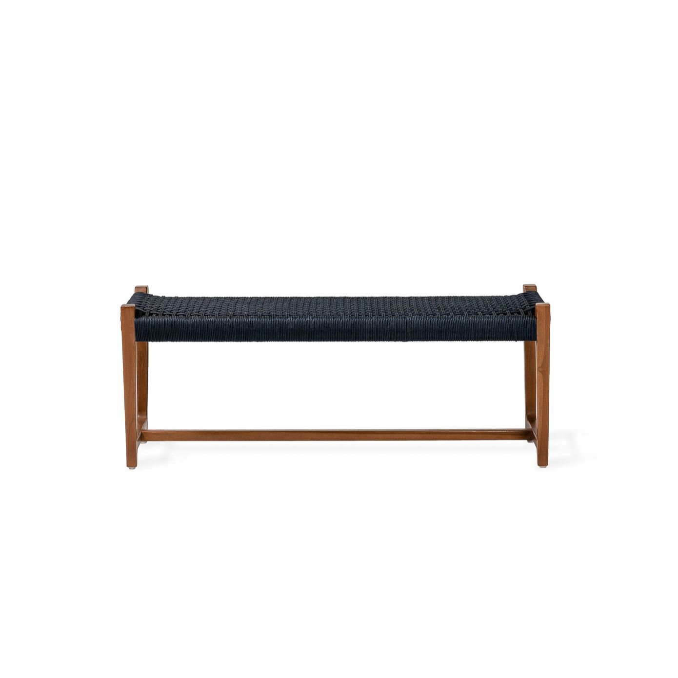 Jesper Home Outdoor-Bank Kuwana Indigo-Weave Gestell Bernstein 120cm moebelfaktor
