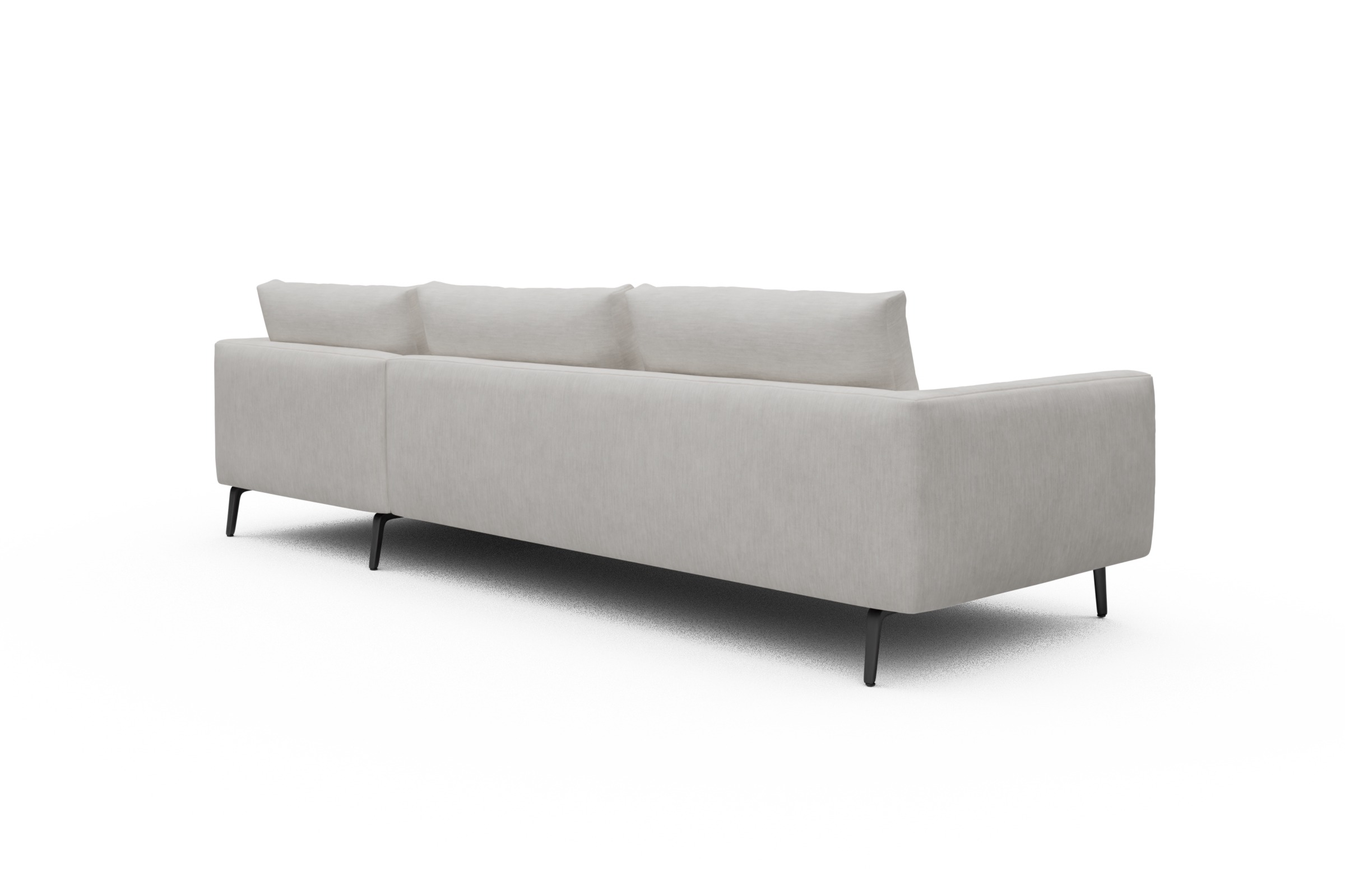 Ecksofa Karl Chaiselongue rechts mit 2,5-Sitzer Vivus-Dusty-Off-White