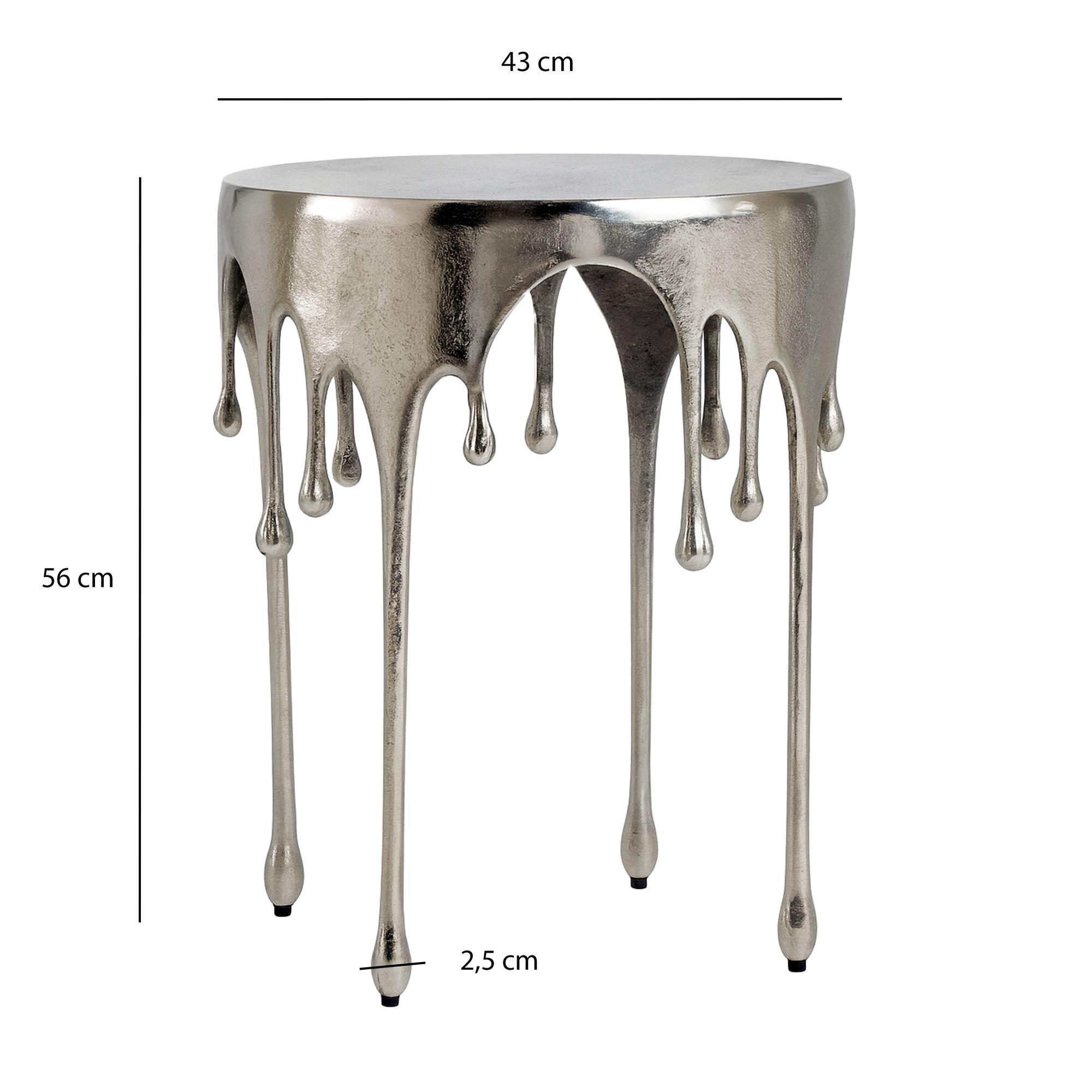 Beistelltisch Sirevag Aluminium Silber Ø 43 cm