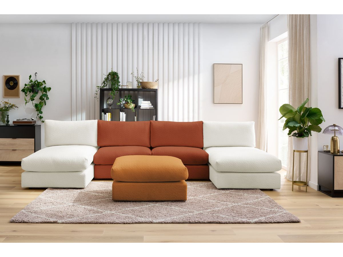 Bobochic Paris Wohnlandschaft Bouclé-Stoff Mehrfarbig