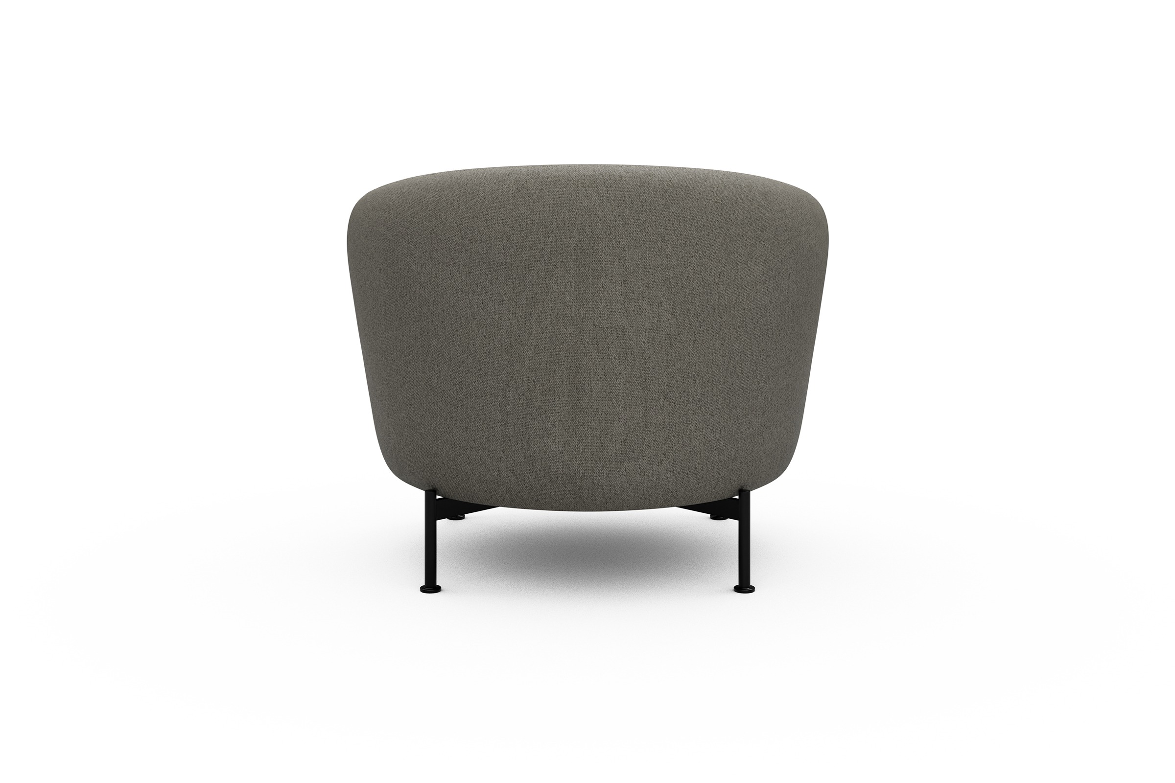 Sessel Ronda X-Metallgestell Schwarz Denari-Warm-Grey