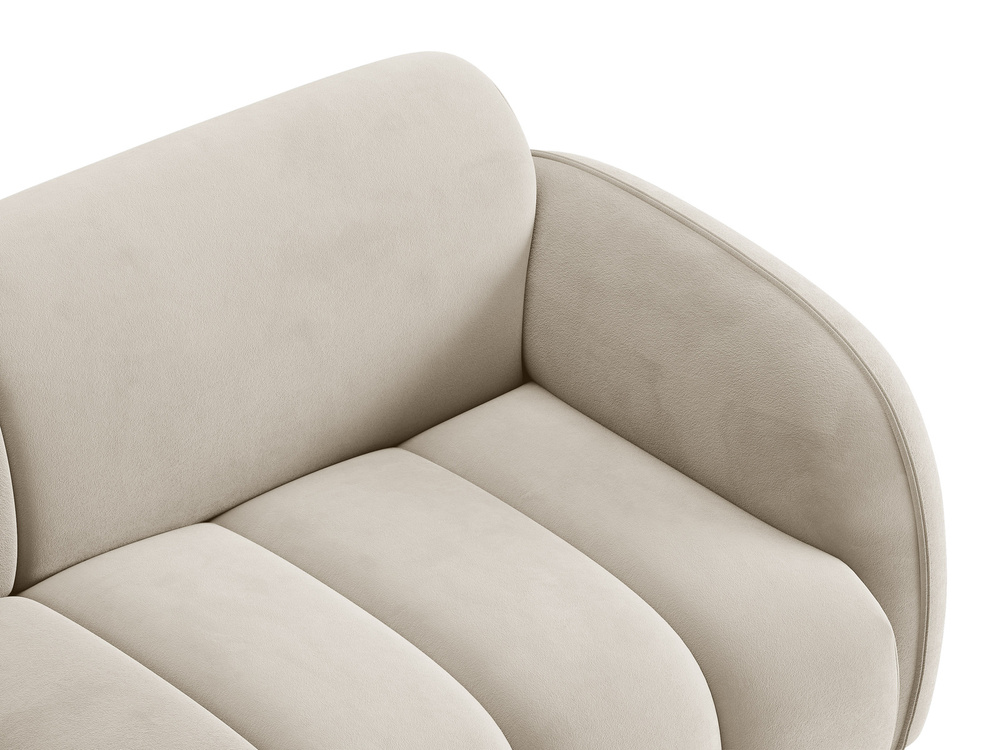 Cosmopolitan Design Sofa Bilbao 4-Sitzer Samt Casino Helles Beige
