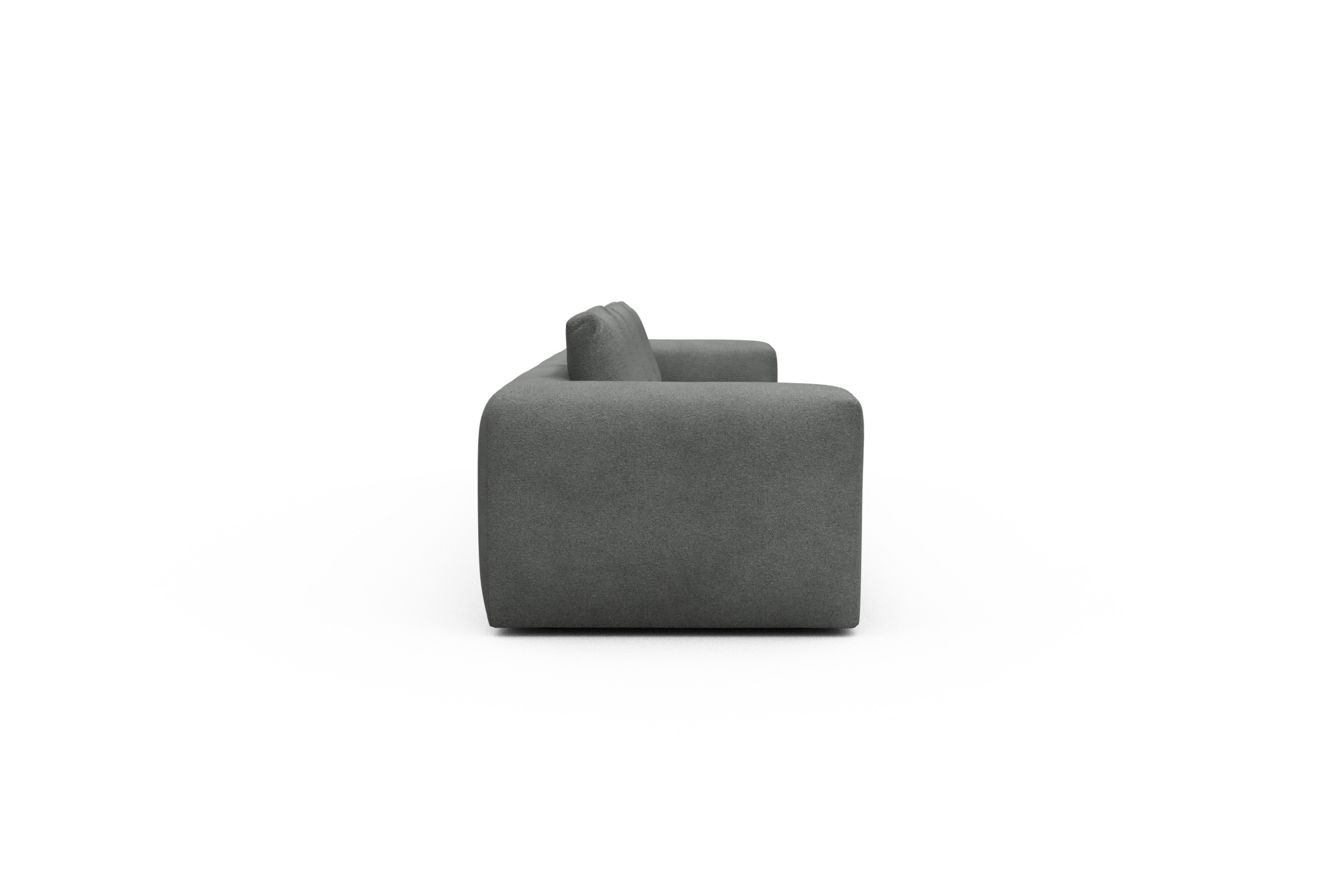Sofa Modulares XXL Sofa Fred 5-Sitzer Boucle-Ash-Grey