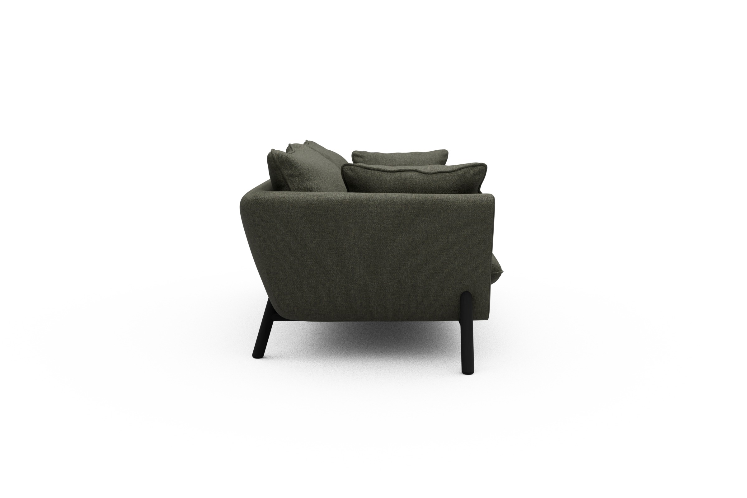 Sofa Emil PREMIUM 2-Sitzer Beinfarbe Eiche Schwarz Sama-Winter-Moss