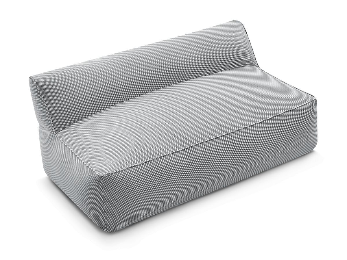 Bobochic Riviera Sofamodul 2-Sitzer Melange-Stoff Hellgrau
