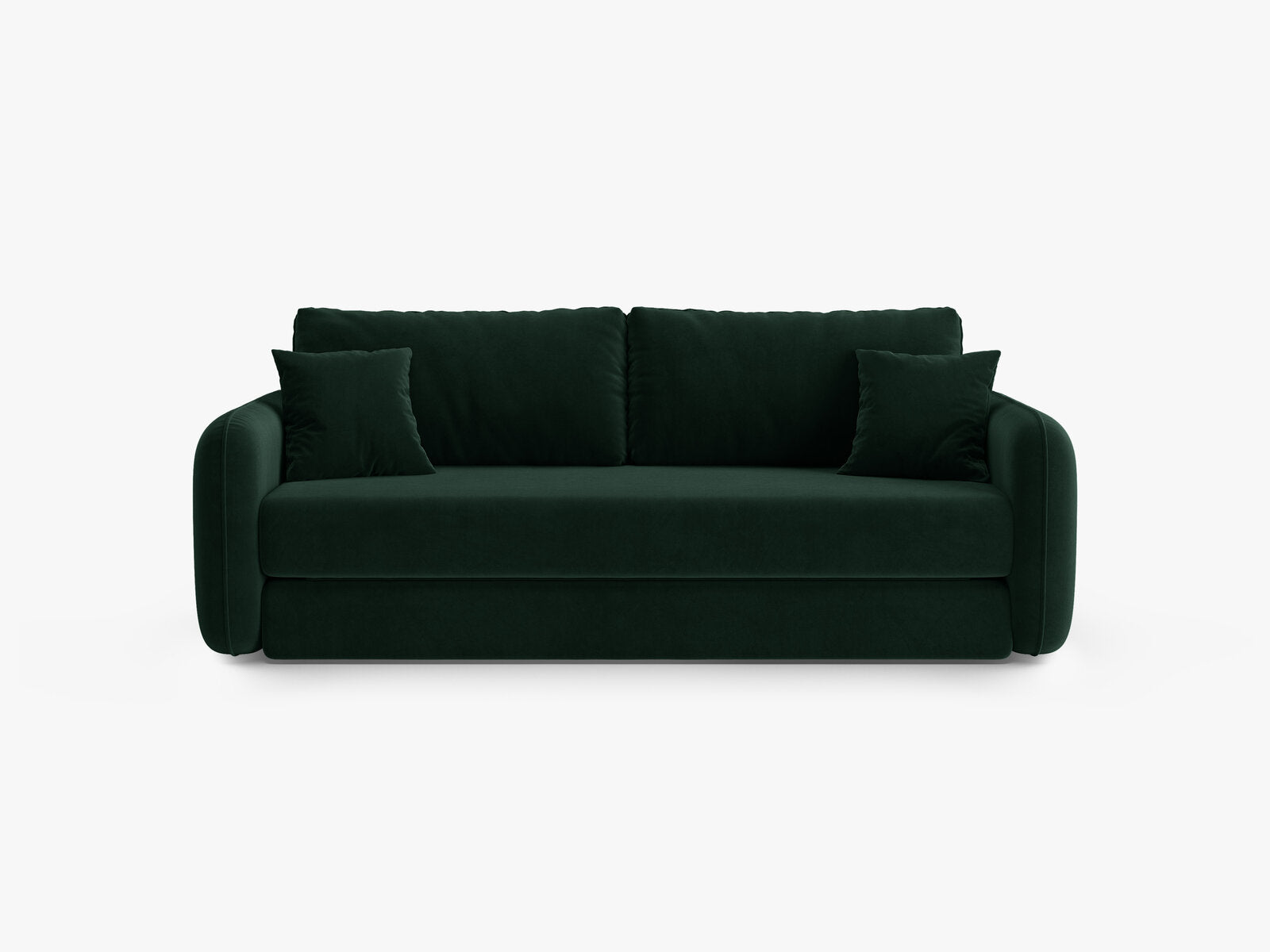 Micadoni Sofa mit Schlaffunktion Dormi 3-Sitzer Samt Salvador Flaschengrün